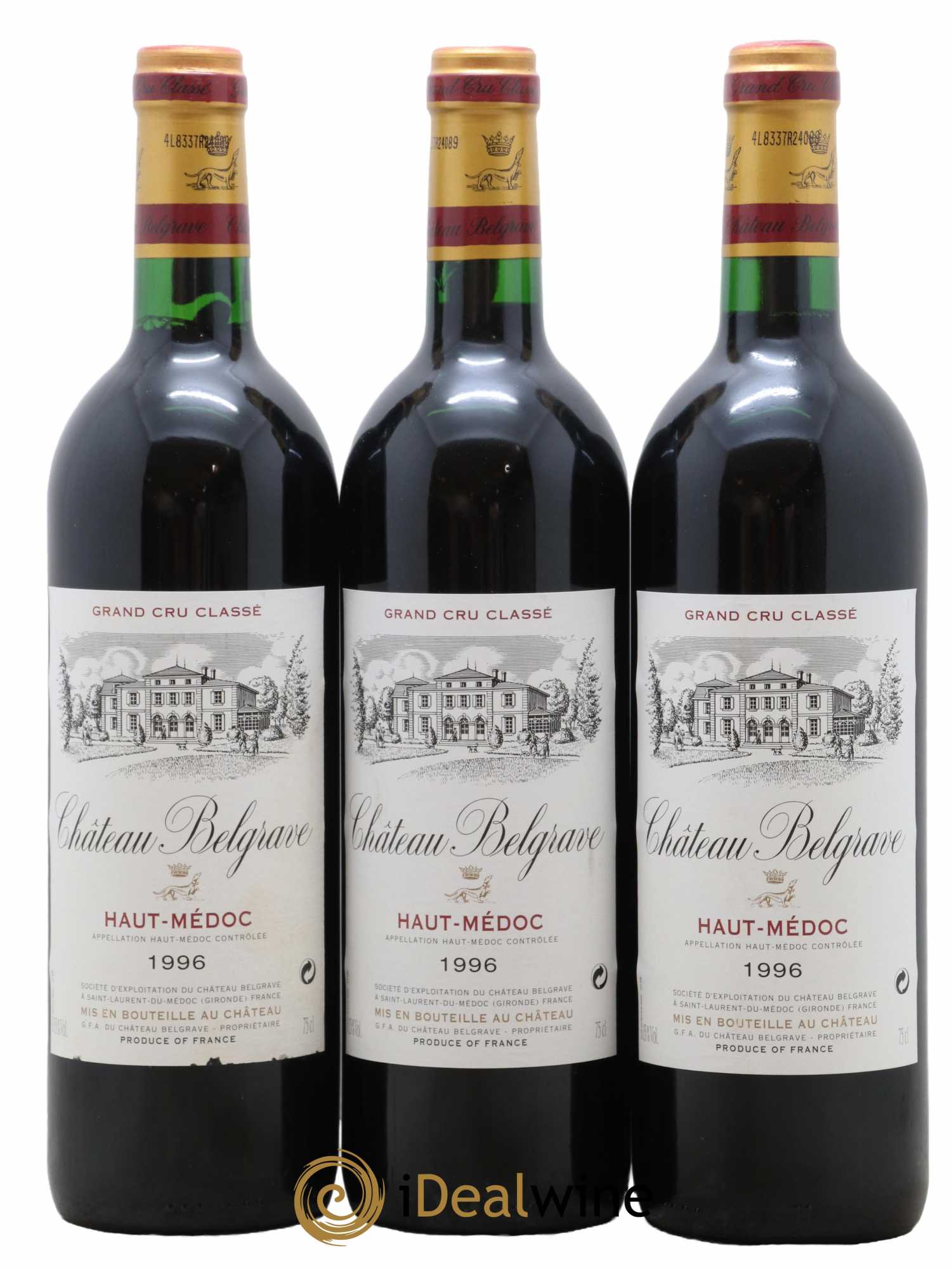 Château Belgrave 5ème Grand Cru Classé 1996 - Lot de 12 bouteilles - 2