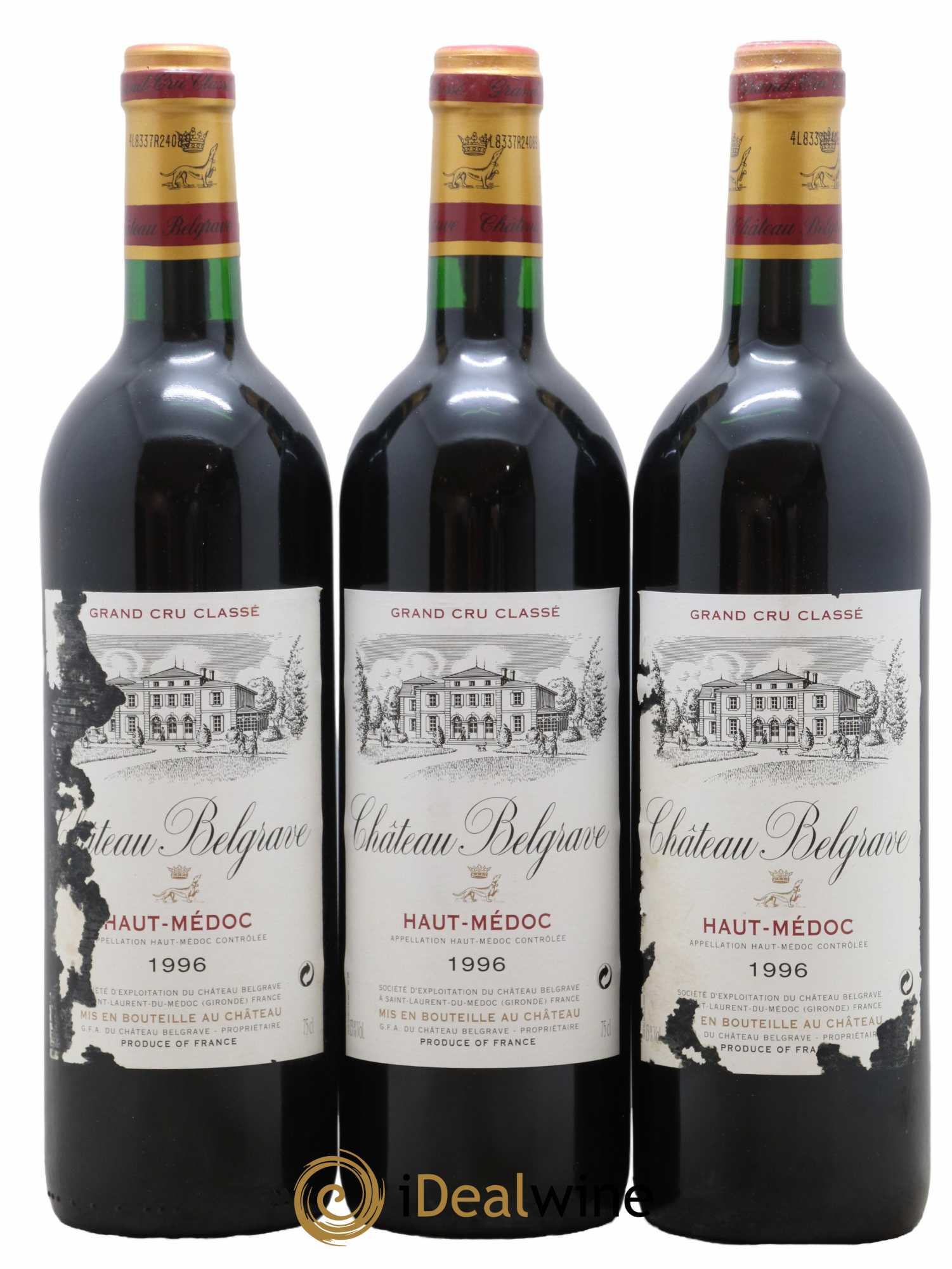 Château Belgrave 5ème Grand Cru Classé 1996 - Lot de 12 bouteilles - 3