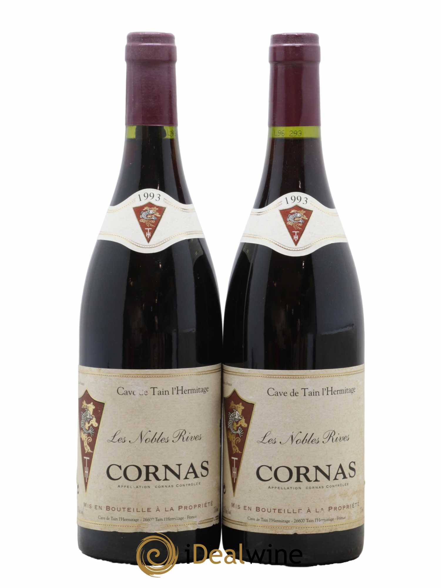 Cornas Les Nobles Rives Cave De Tain 1993 - Lot de 2 bouteilles - 0