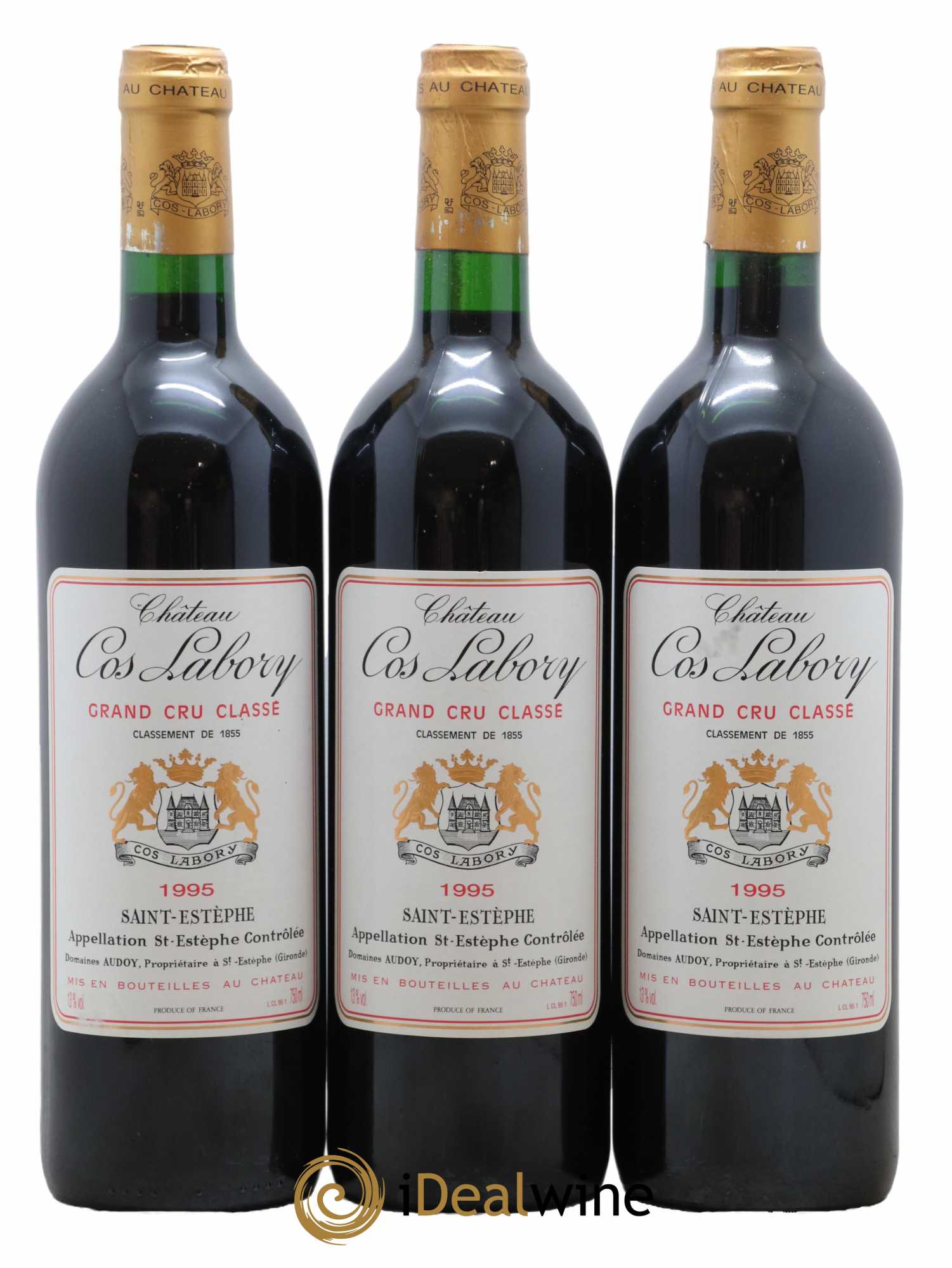 Château Cos Labory 5ème Grand Cru Classé 1995 - Lot de 3 bouteilles - 0
