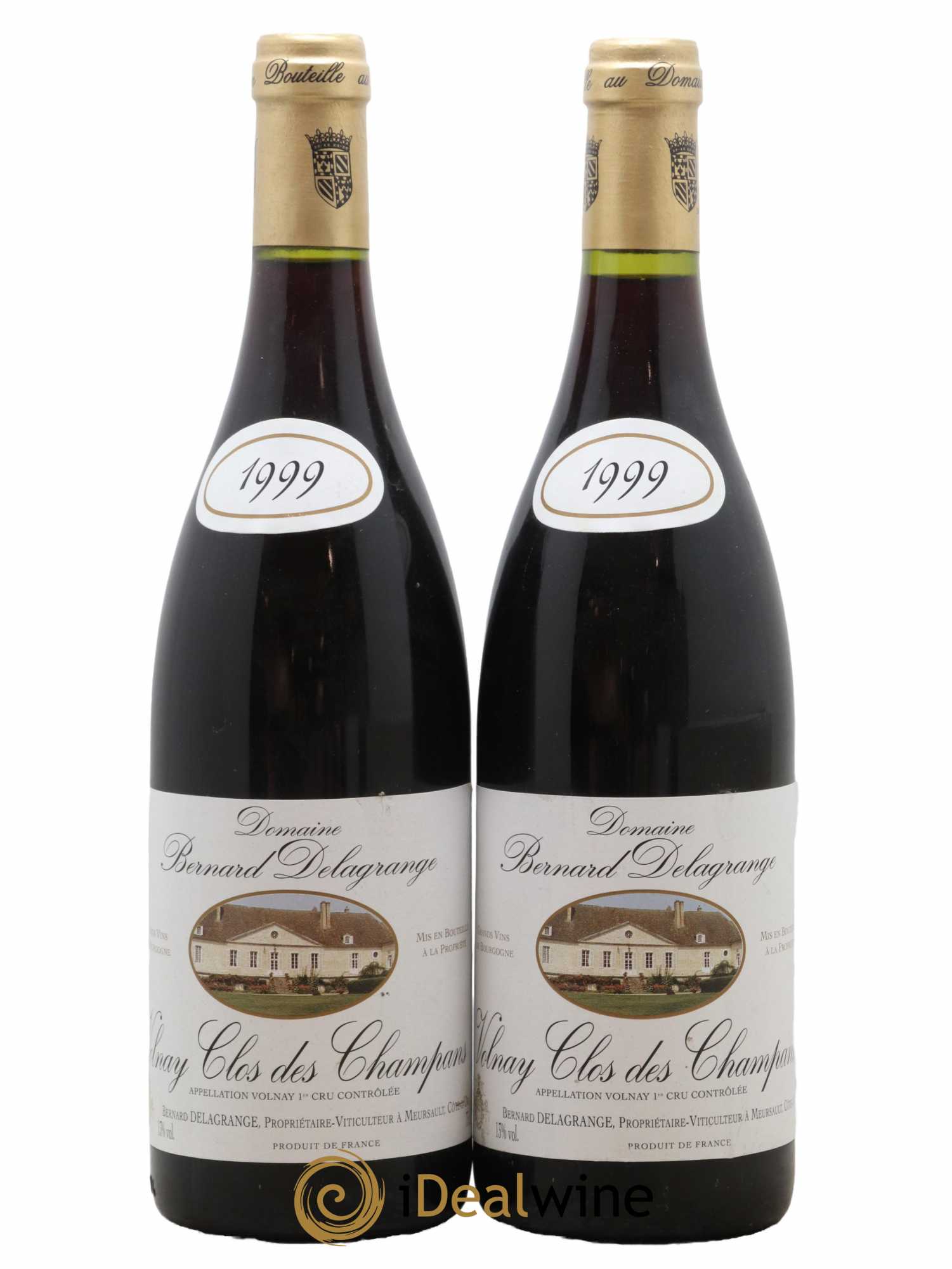 Volnay 1er Cru Clos des Champans Bernard Delagrange 1999 - Lot de 2 bouteilles - 0
