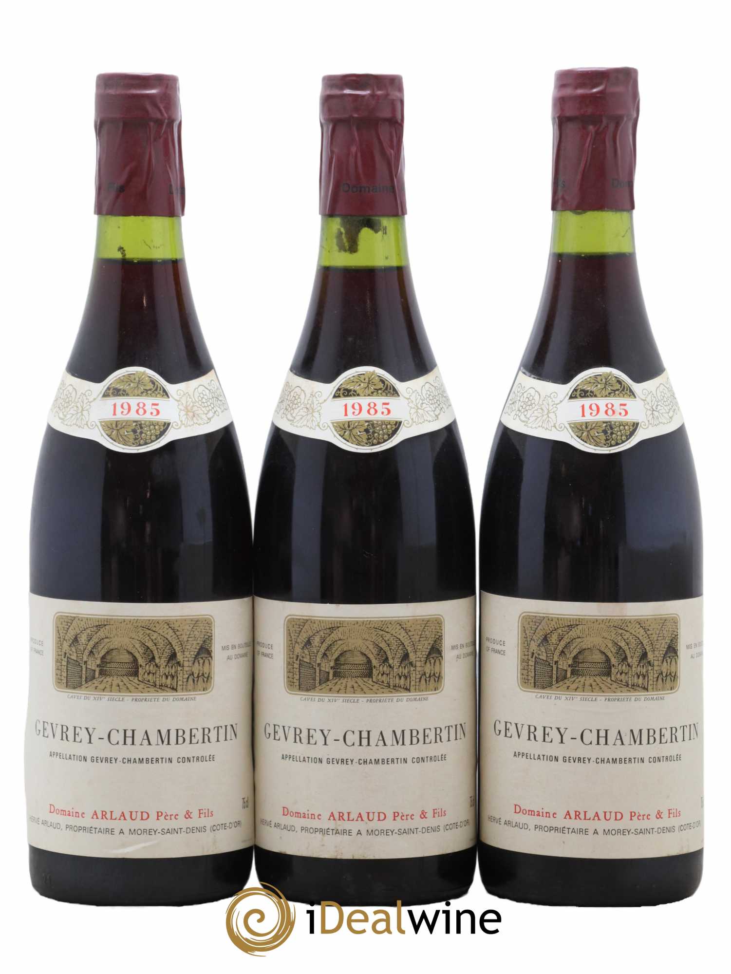 Gevrey-Chambertin Arlaud 1985 - Lot de 3 bouteilles - 0