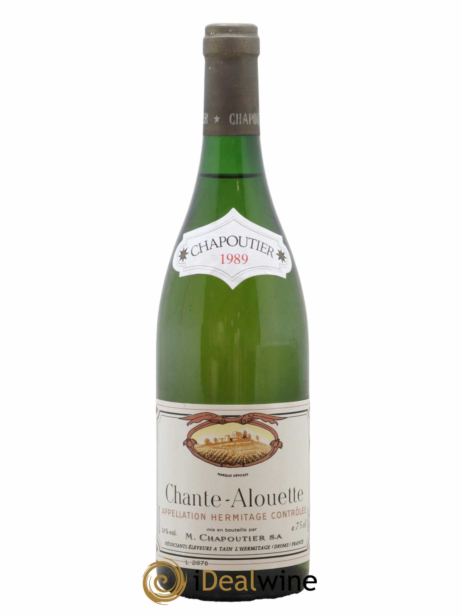 Hermitage Chante Alouette Chapoutier 1989 - Lot de 1 bouteille - 0
