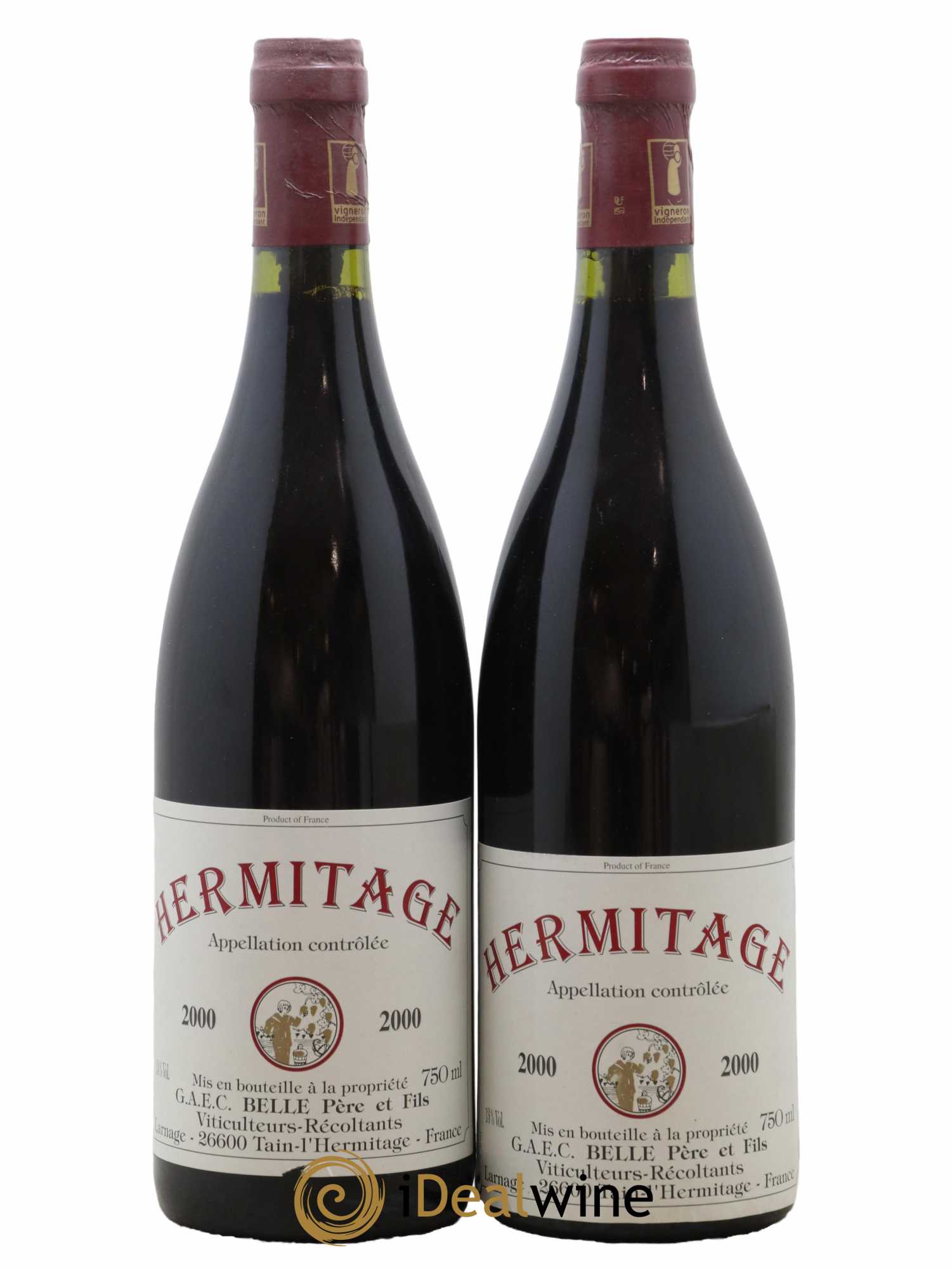 Hermitage Domaine Belle 2000 - Lot de 2 bouteilles - 0