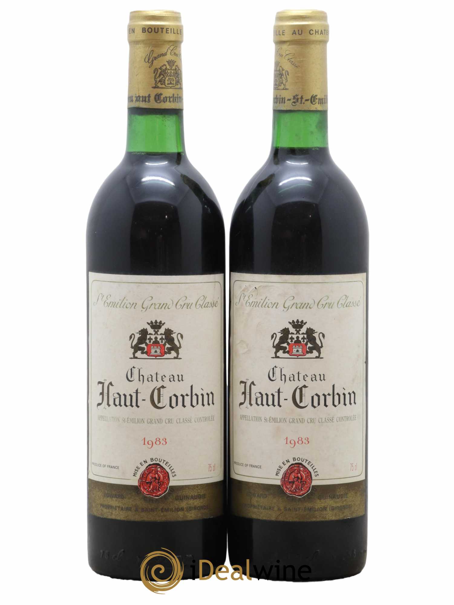 Château Haut Corbin Grand Cru 1983 - Lot de 2 bouteilles - 0