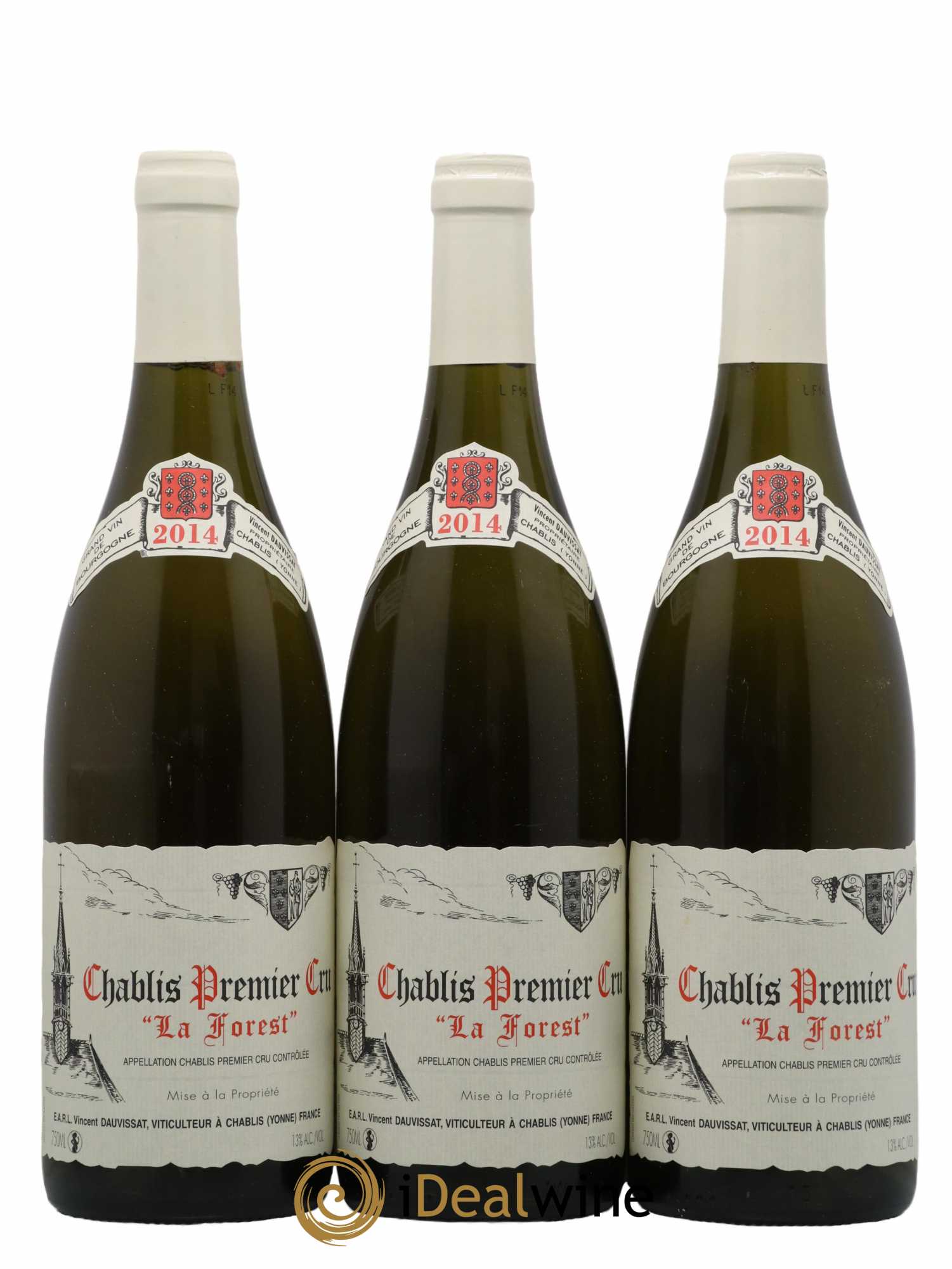 Chablis 1er Cru La Forest Vincent Dauvissat (Domaine) 2014 - Lot de 3 bouteilles - 0