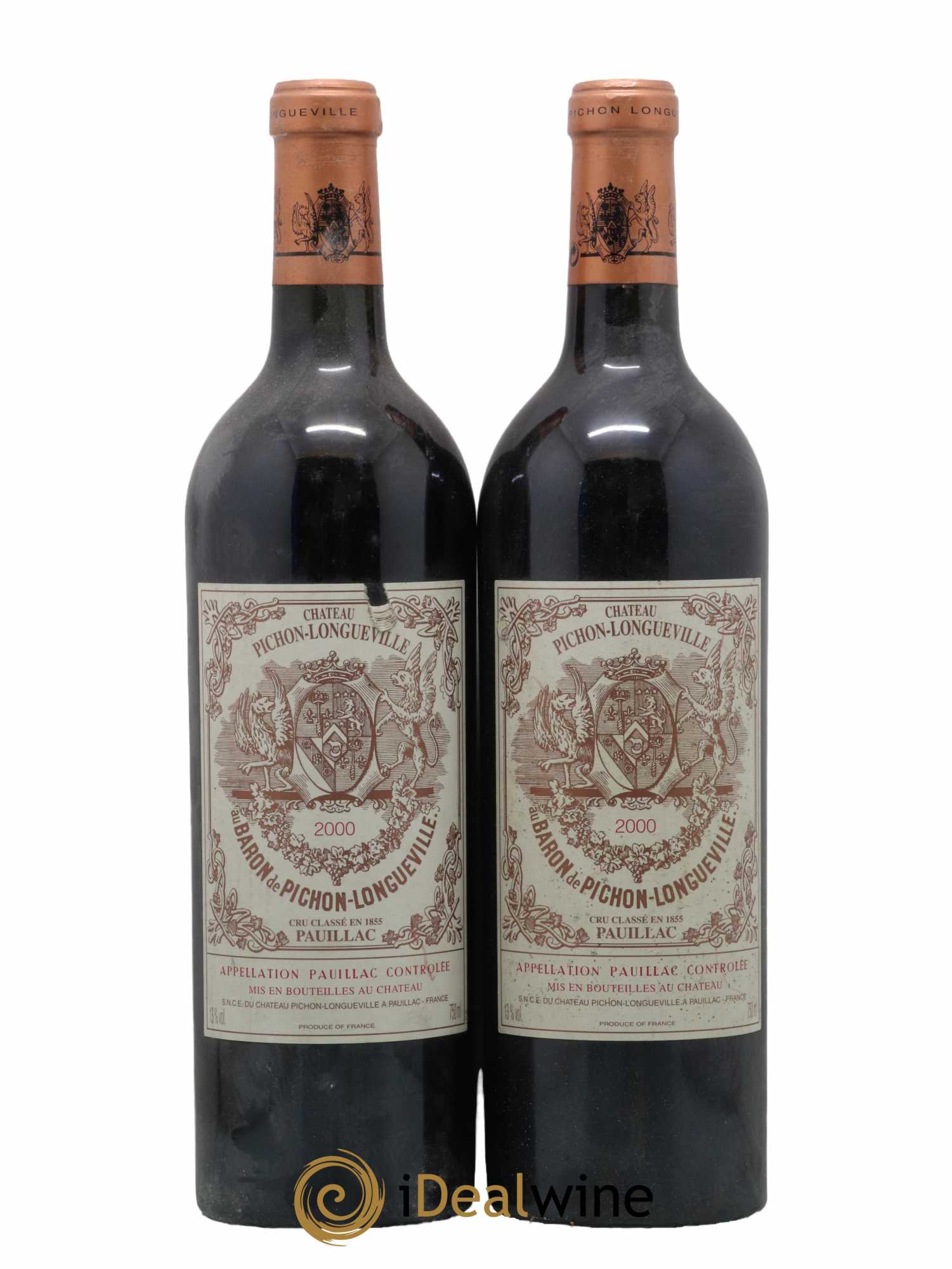 Pichon Longueville Baron 2ème Grand Cru Classé 2000 - Lot de 2 bouteilles - 0