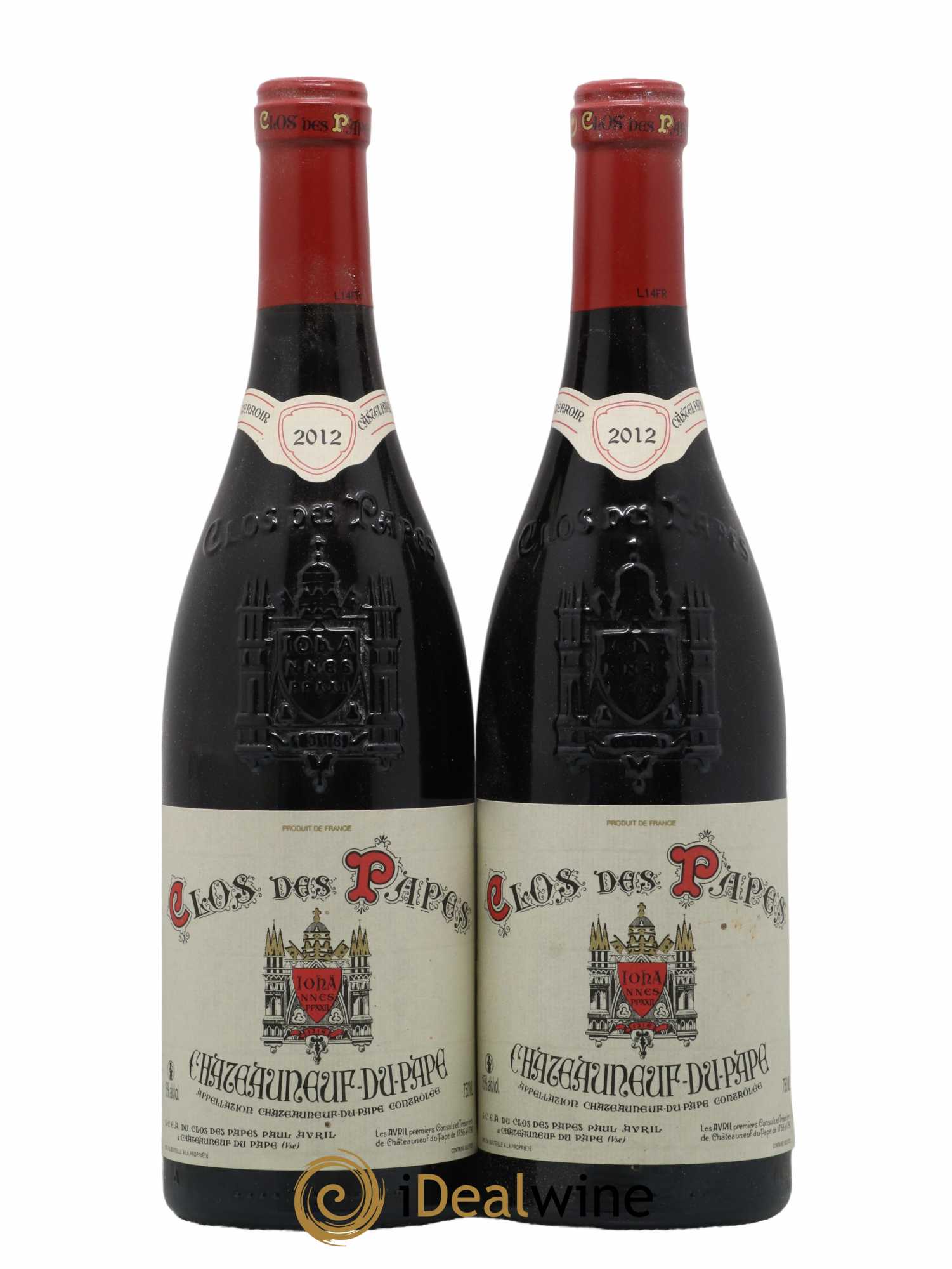 Châteauneuf-du-Pape Clos des Papes - Paul Avril 2012 - Lot de 2 bouteilles - 0