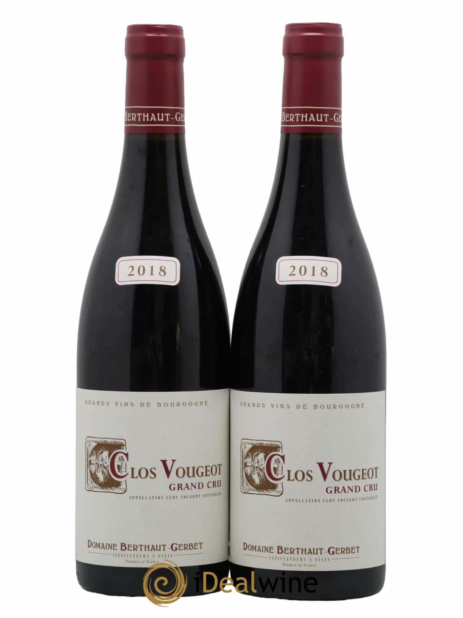 Clos de Vougeot Berthaut Gerbet (Domaine) 2018 - Lot de 2 bouteilles - 0
