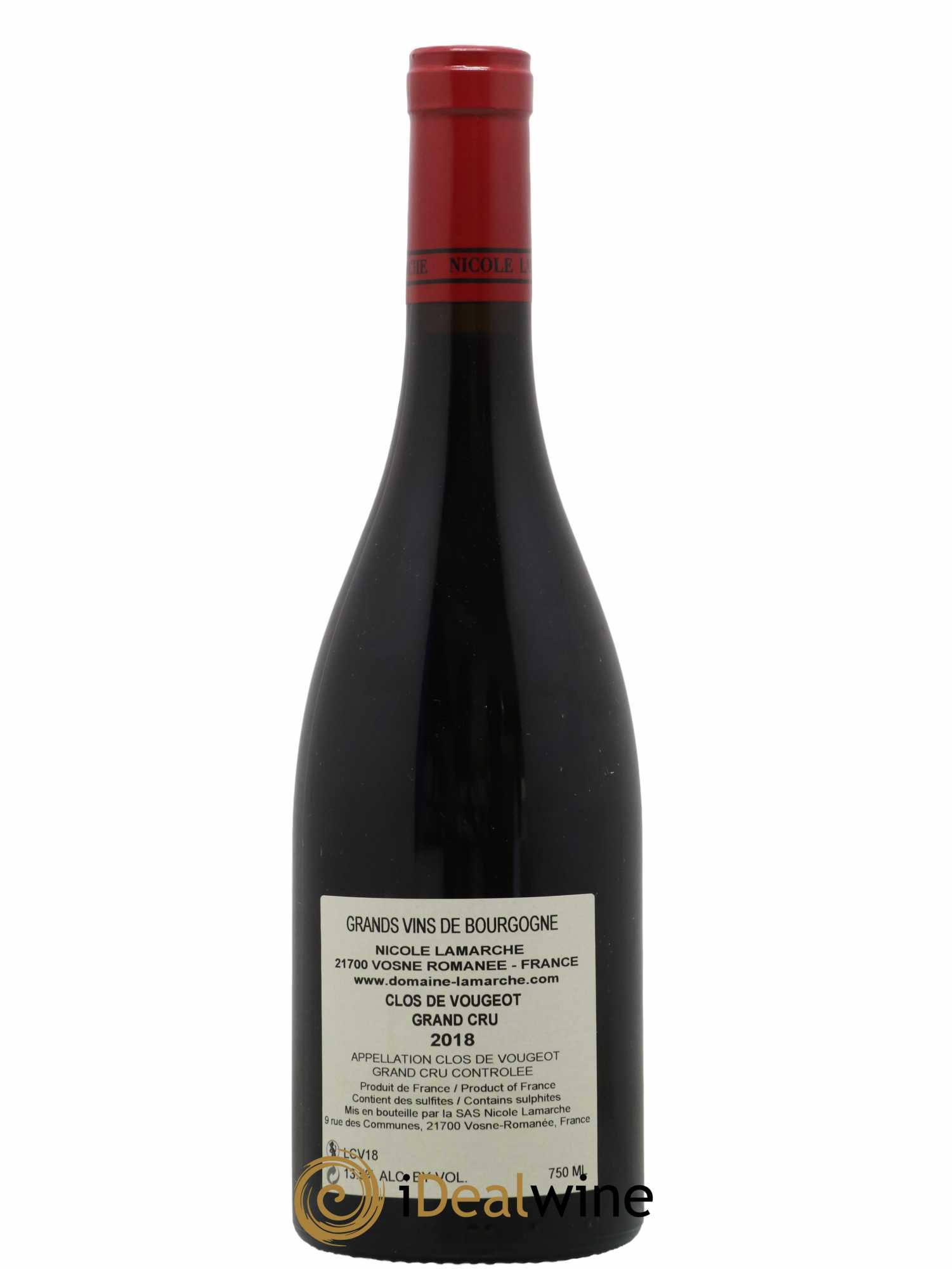 Clos de Vougeot Grand Cru Lamarche (Domaine) 2018 - Lot de 1 bouteille - 1