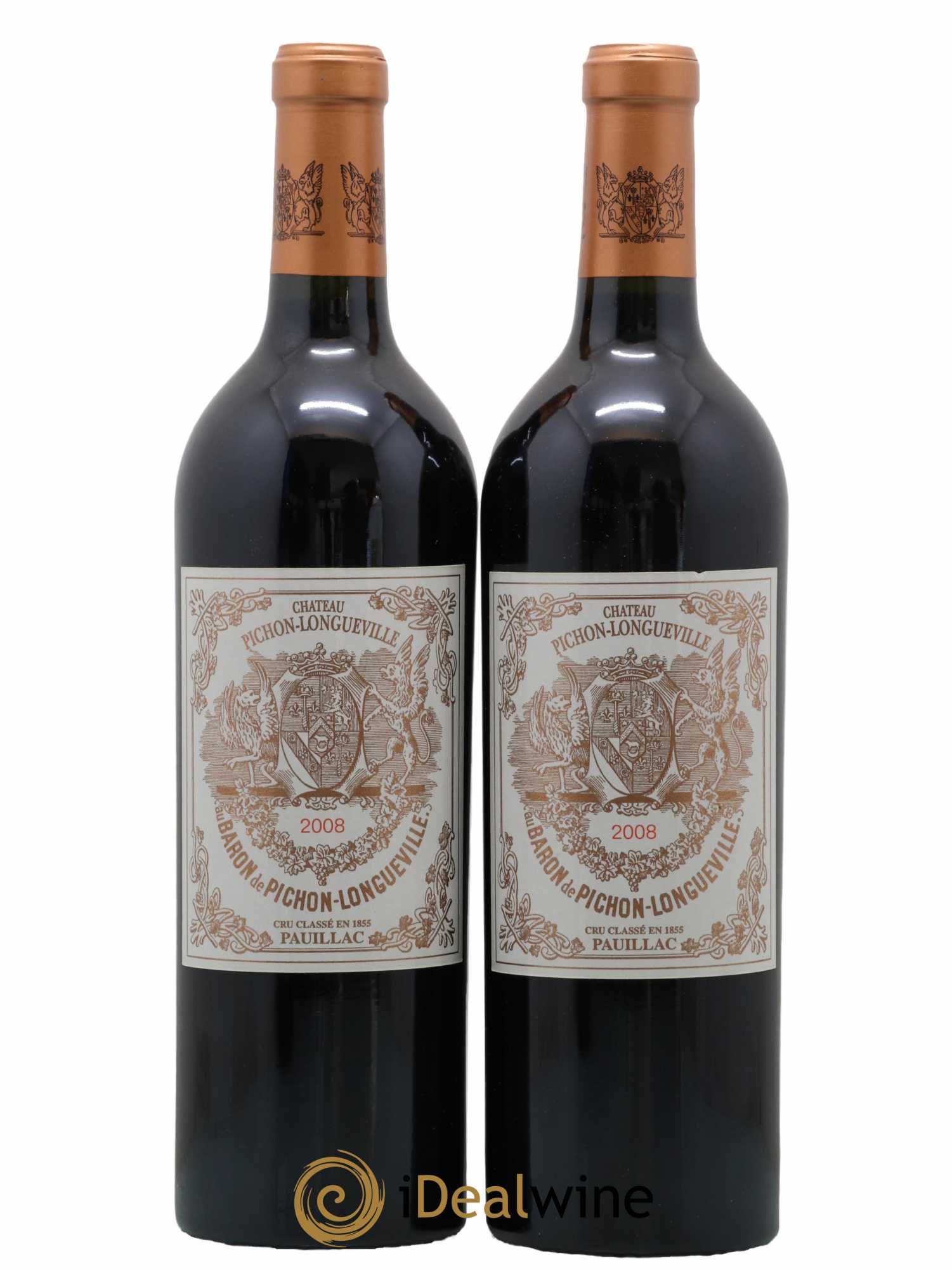 Pichon Longueville Baron 2ème Grand Cru Classé 2008 - Lot of 2 bottles - 0