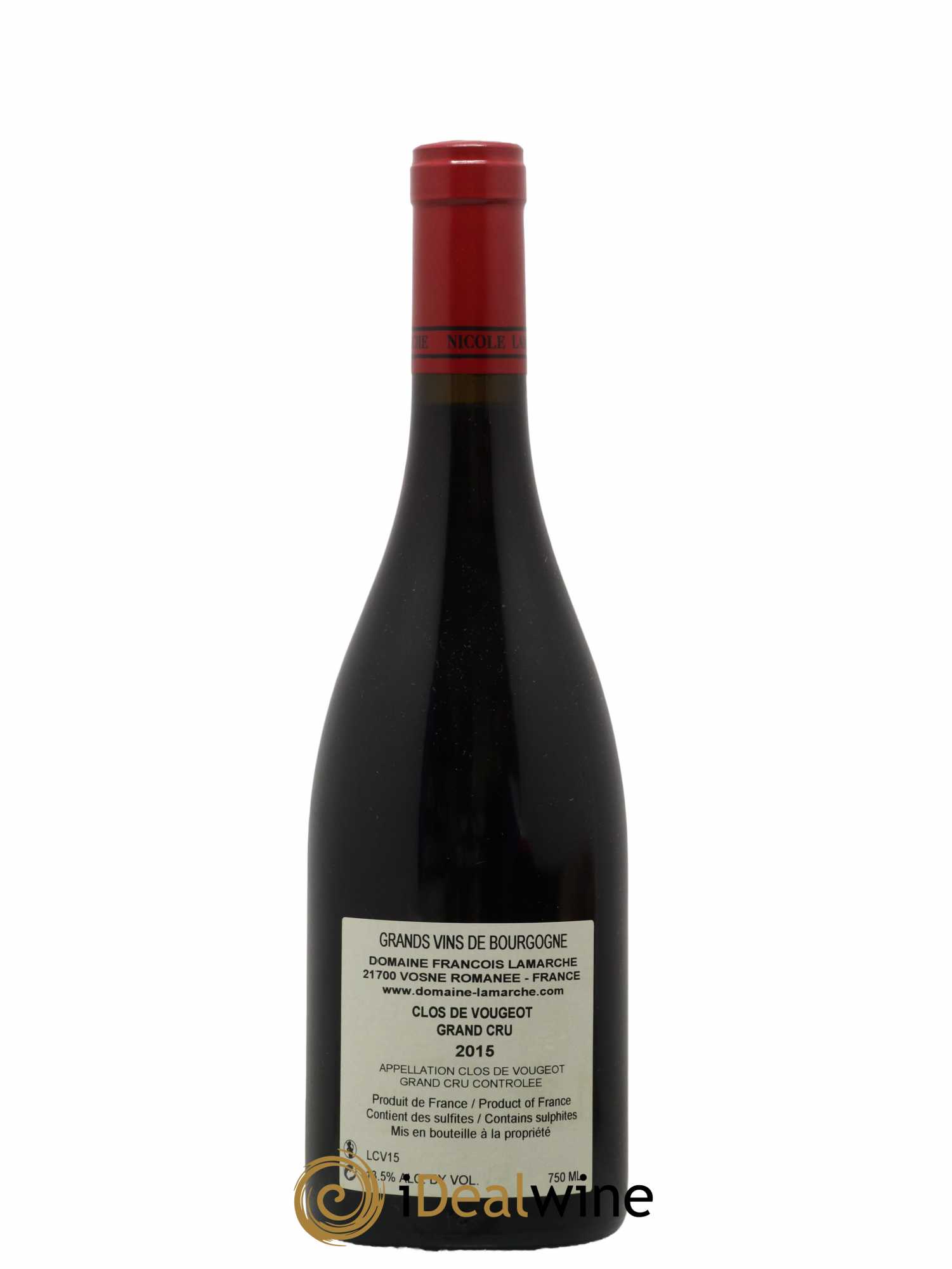 Clos de Vougeot Grand Cru Lamarche (Domaine) 2015 - Lot de 1 bouteille - 1