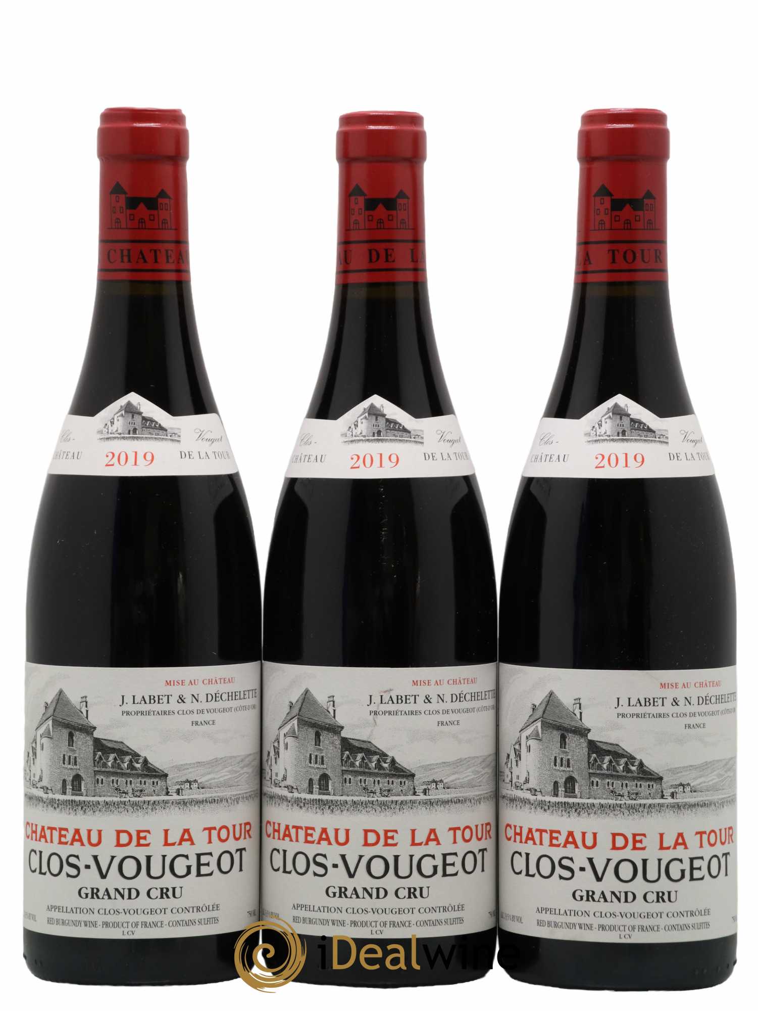 Clos de Vougeot Grand Cru Château de La Tour 2019 - Lot de 3 bouteilles - 0
