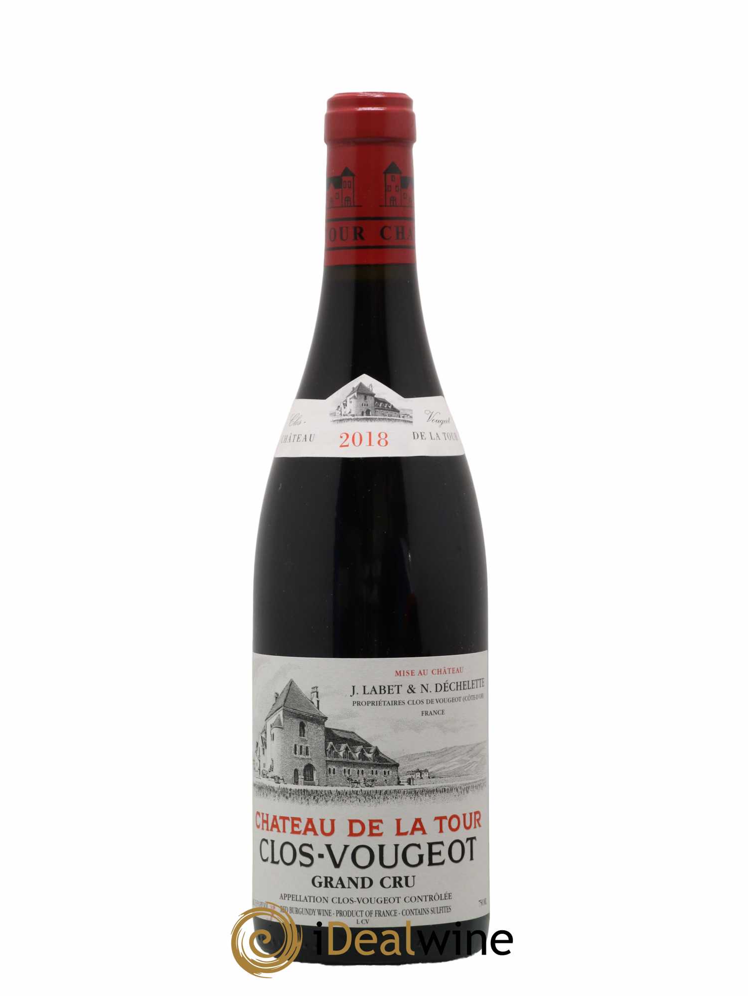 Clos de Vougeot Grand Cru Château de La Tour 2018 - Lot de 1 bouteille - 0