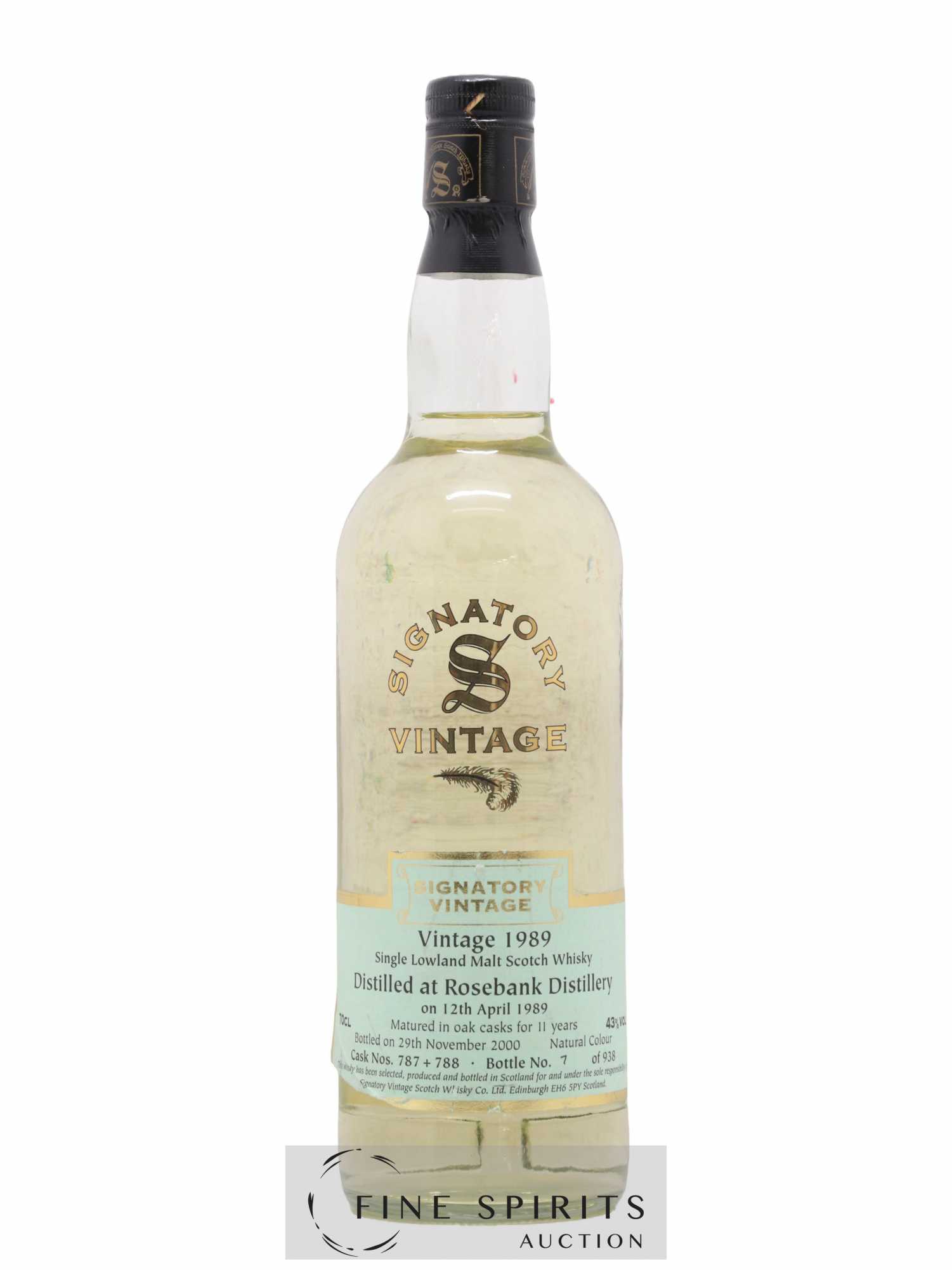 Rosebank 11 years 1989 Signatory Vintage Casks n°787-788 - One of 938 - bottled 2000 - Posten von 1 Flasche - 0