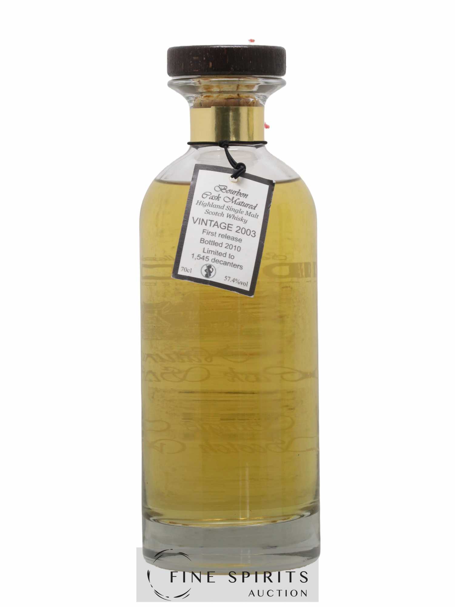 Edradour 2003 Of. Decanter First Release - One of 1545 - bottled 2010 Natural Cask Strength - Lot of 1 bottle - 2