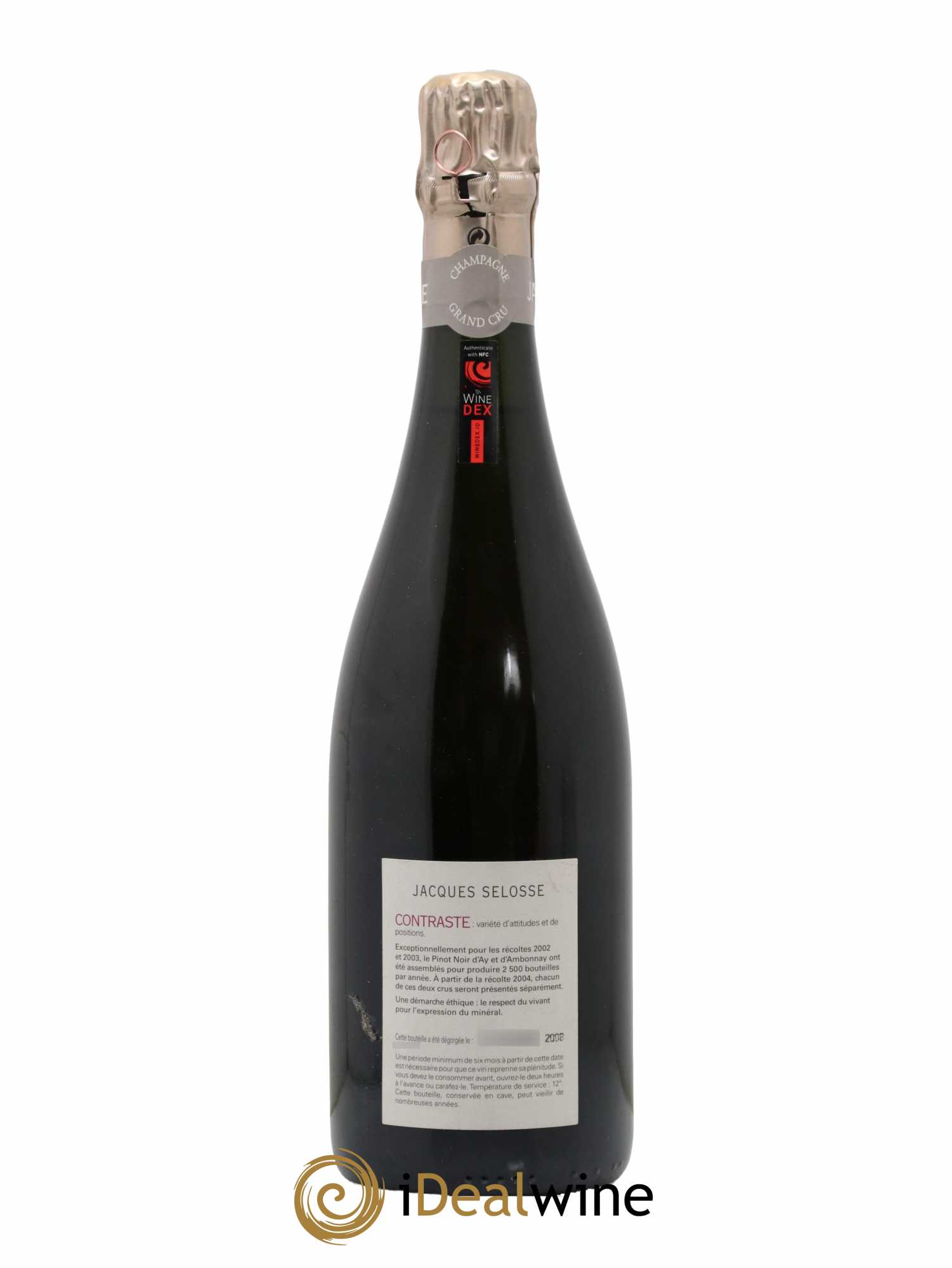 Contraste Blanc de Noirs Grand Cru Brut Jacques Selosse - Lotto di 1 bottiglia - 1