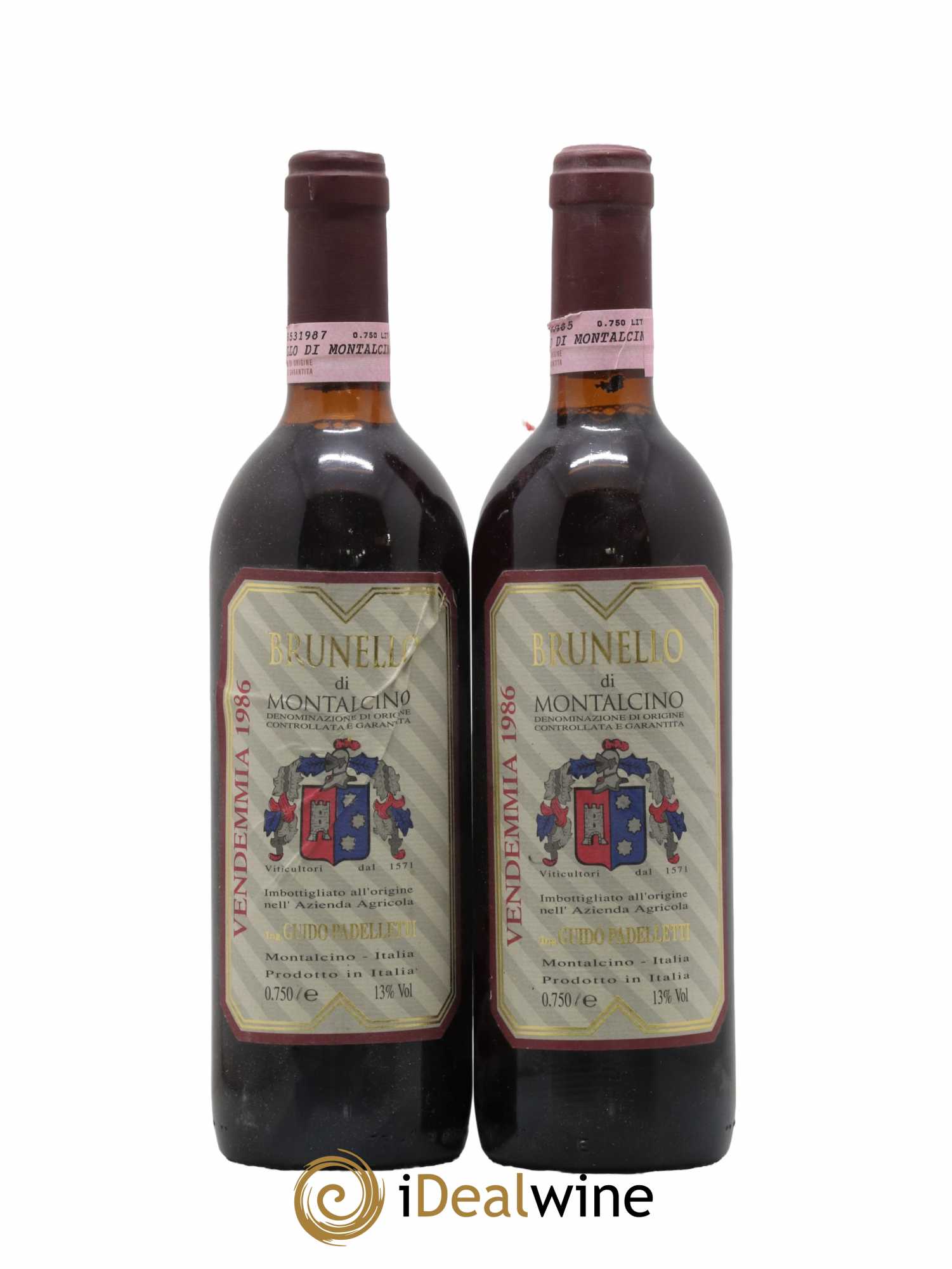 Brunello di Montalcino Padeletti 1986 - Lot de 2 bouteilles - 0