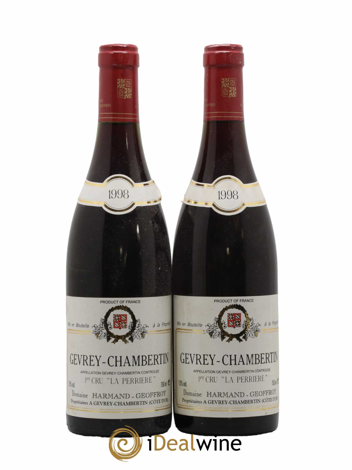 Gevrey-Chambertin 1er Cru La Perrière Harmand-Geoffroy (Domaine) 1998 - Lot de 2 bouteilles - 0