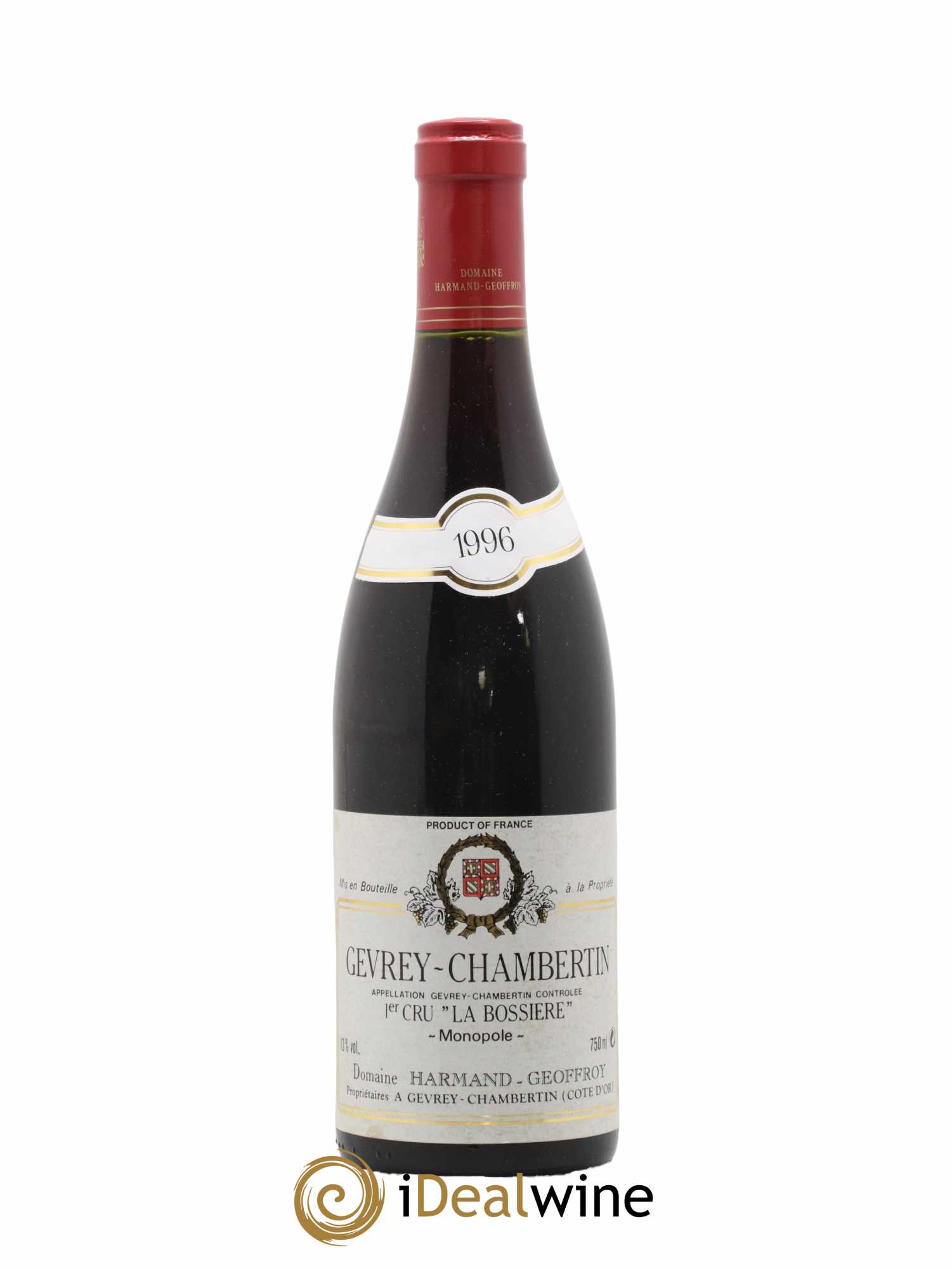 Gevrey-Chambertin 1er Cru La Bossière Harmand-Geoffroy (Domaine) 1996 - Lot de 1 bouteille - 0