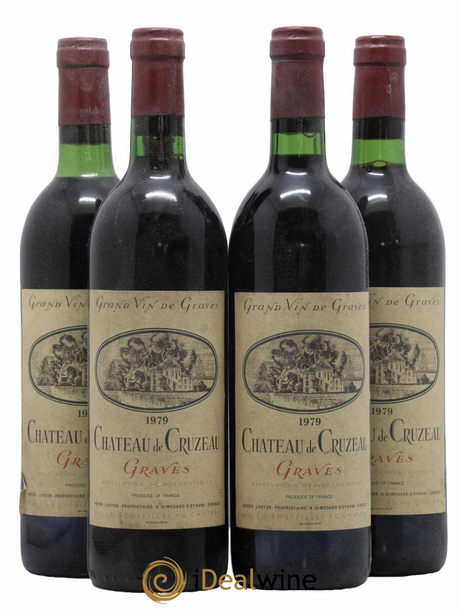 Château de Cruzeau 1979 - Lot de 4 bouteilles - 0