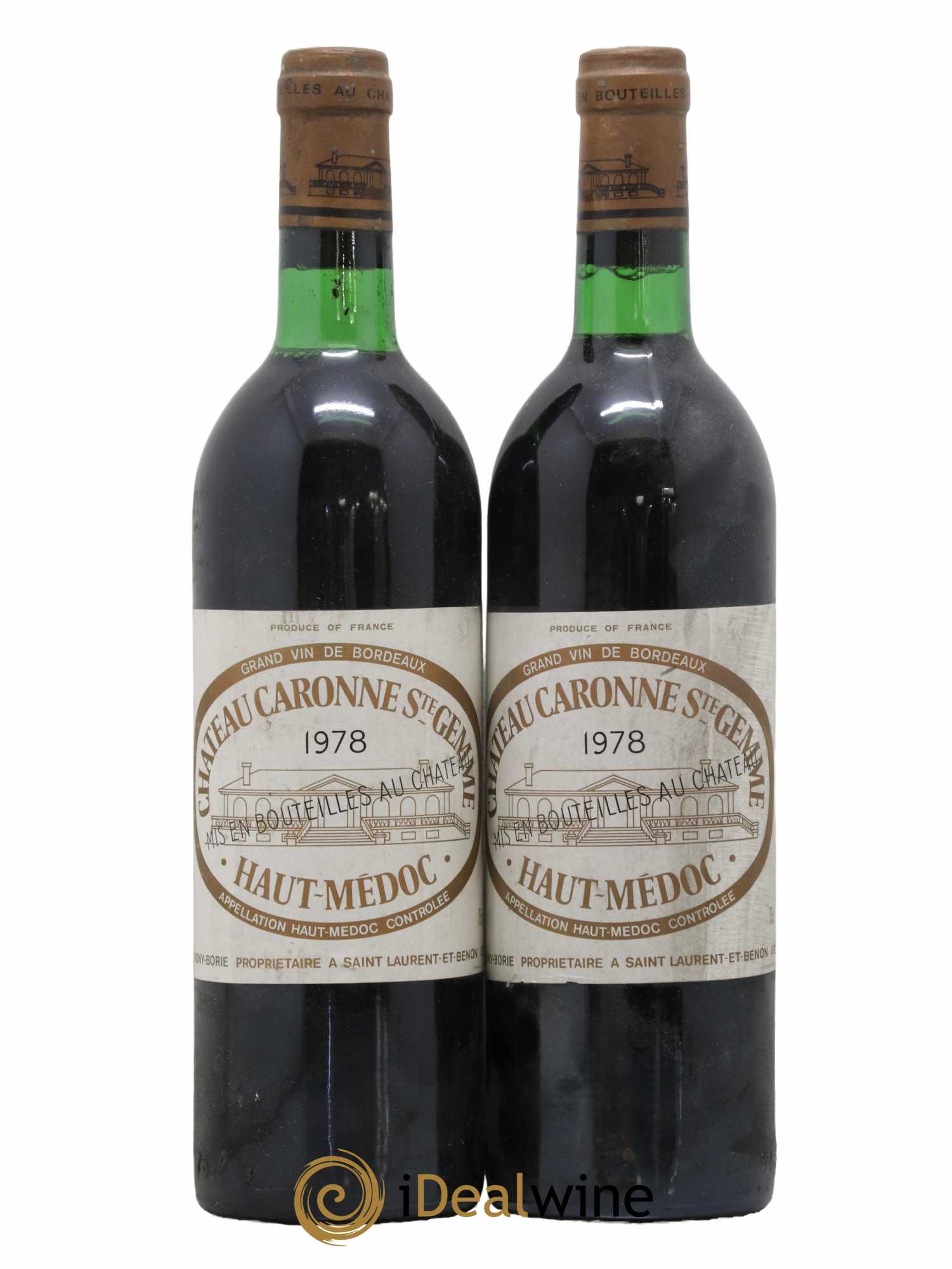 Château Caronne Sainte-Gemme Cru Bourgeois 1978 - Lot de 2 bouteilles - 0