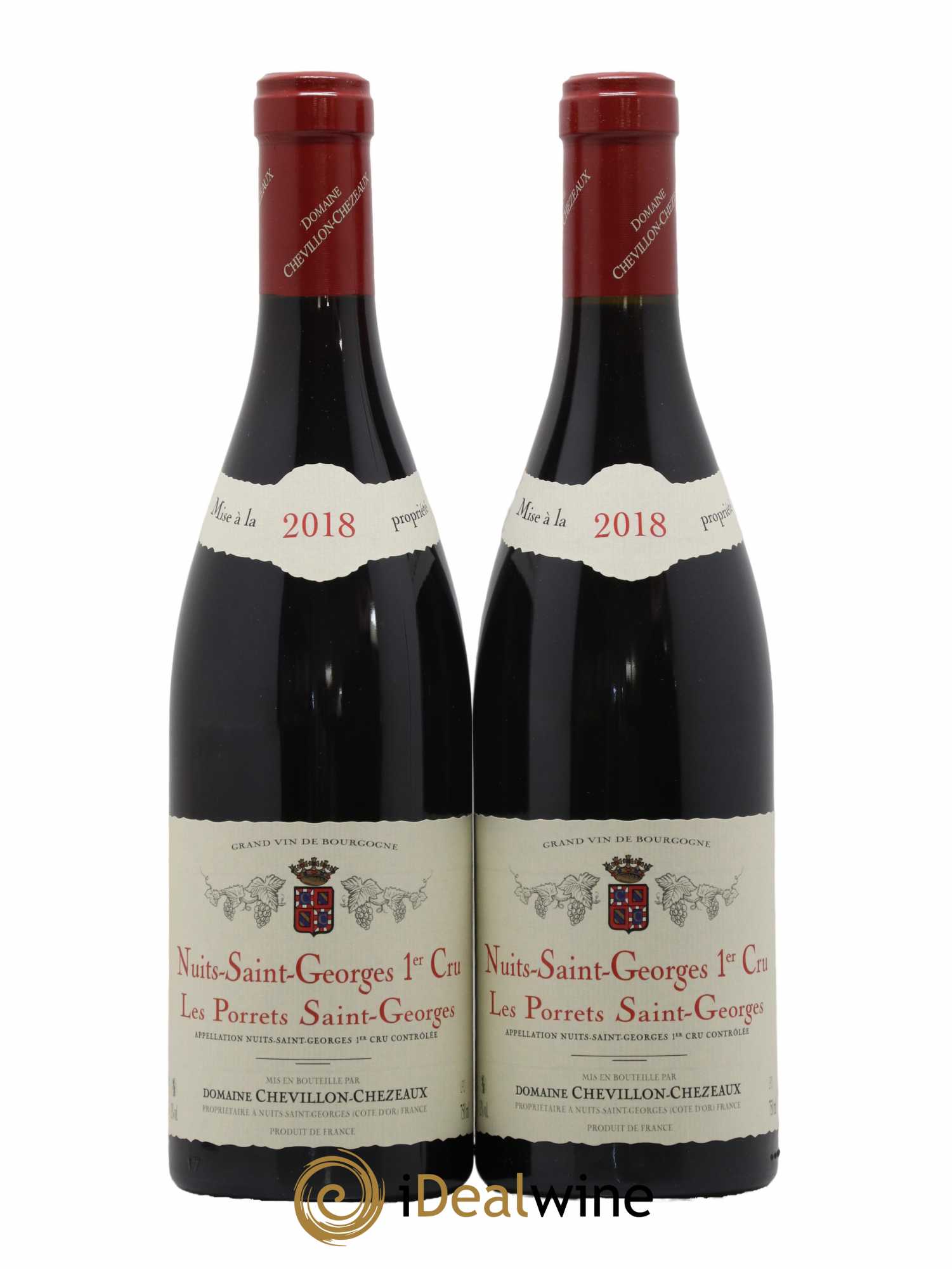 Nuits-Saint-Georges 1er Cru Les Porrets Saint-Georges Chevillon-Chezeaux 2018 - Lot de 2 bouteilles - 0