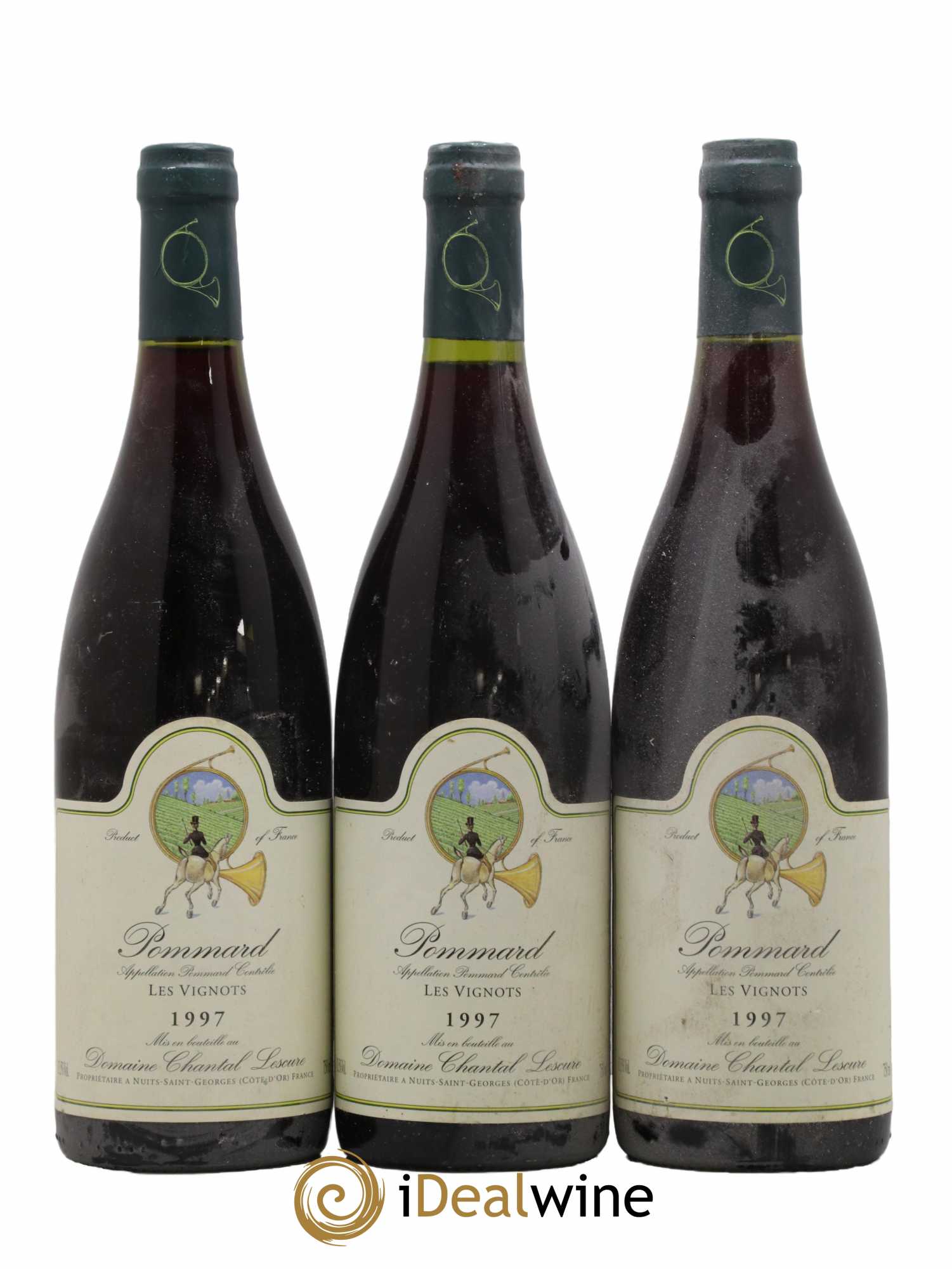 Pommard Les Vignots Chantal Lescure 1997 - Lot de 3 bouteilles - 0