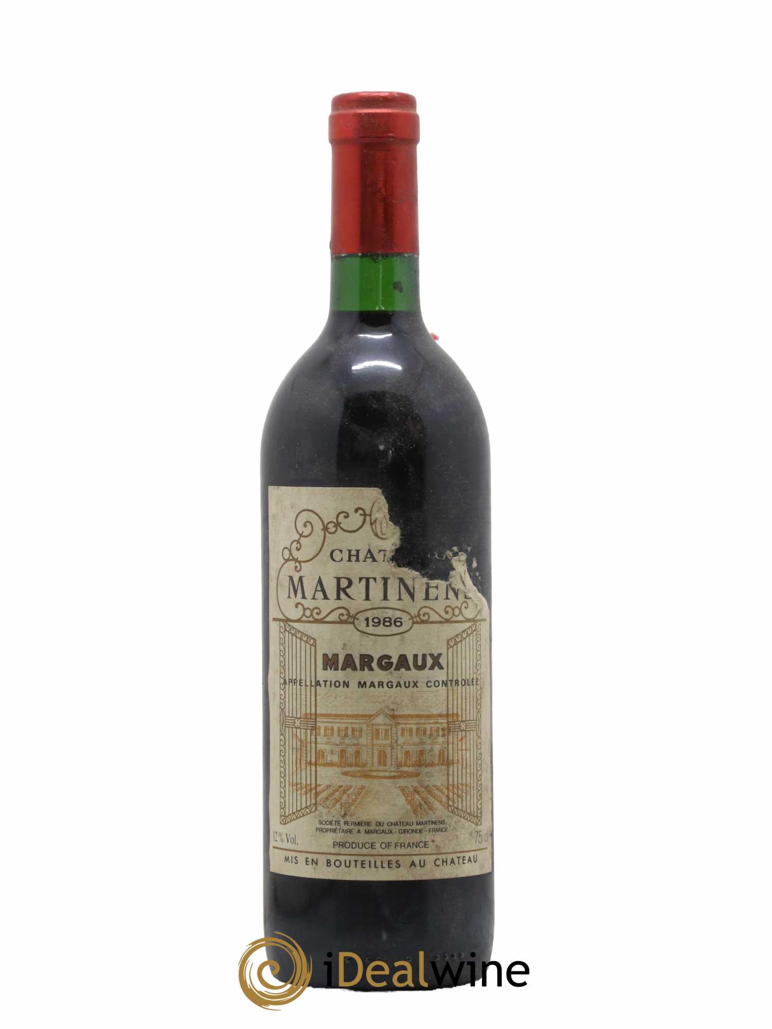 Château Martinens Cru Bourgeois 1986 - Lot de 1 bouteille - 0