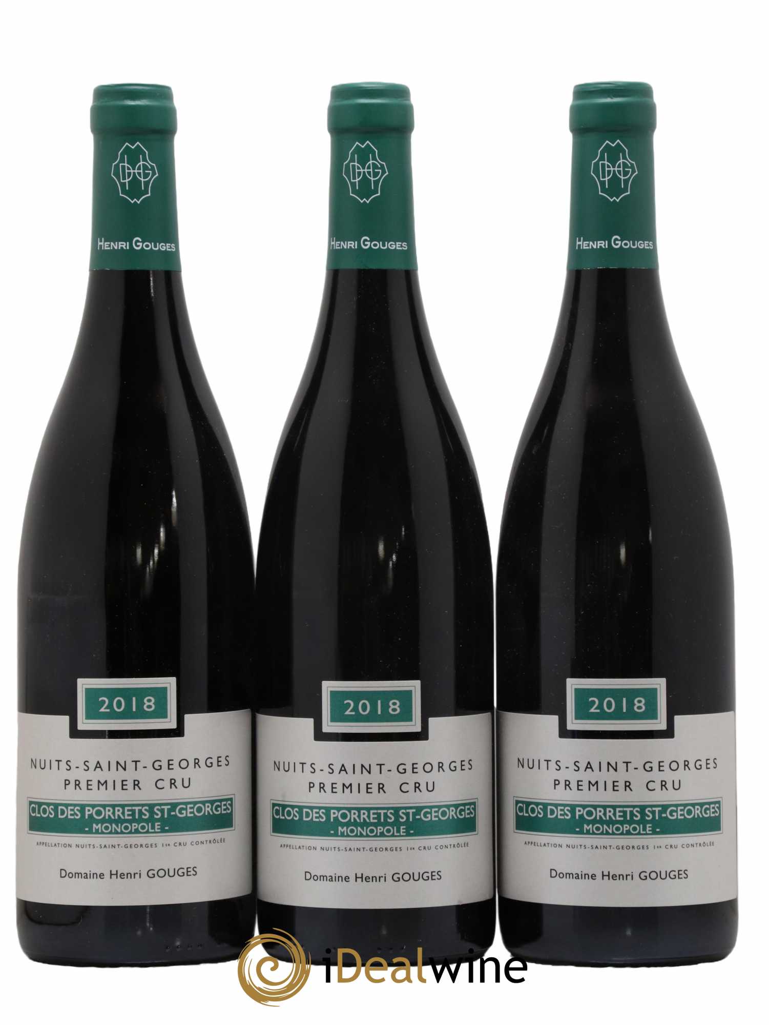 Nuits-Saint-Georges 1er Cru Clos des Porrets St Georges Henri Gouges 2018 - Lot de 3 bouteilles - 0