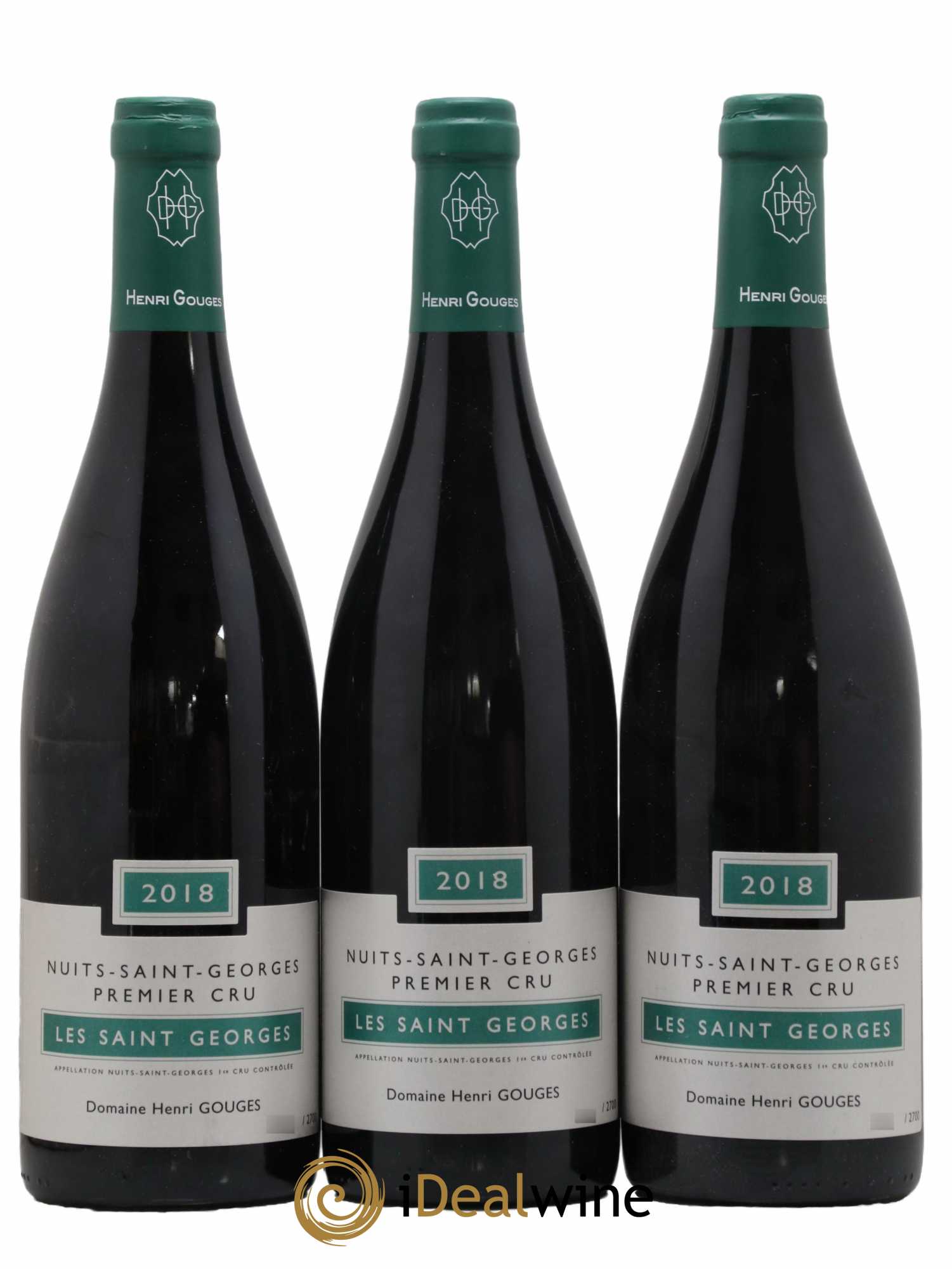 Nuits-Saint-Georges 1er Cru Les Saints Georges Henri Gouges 2018 - Lot de 3 bouteilles - 0