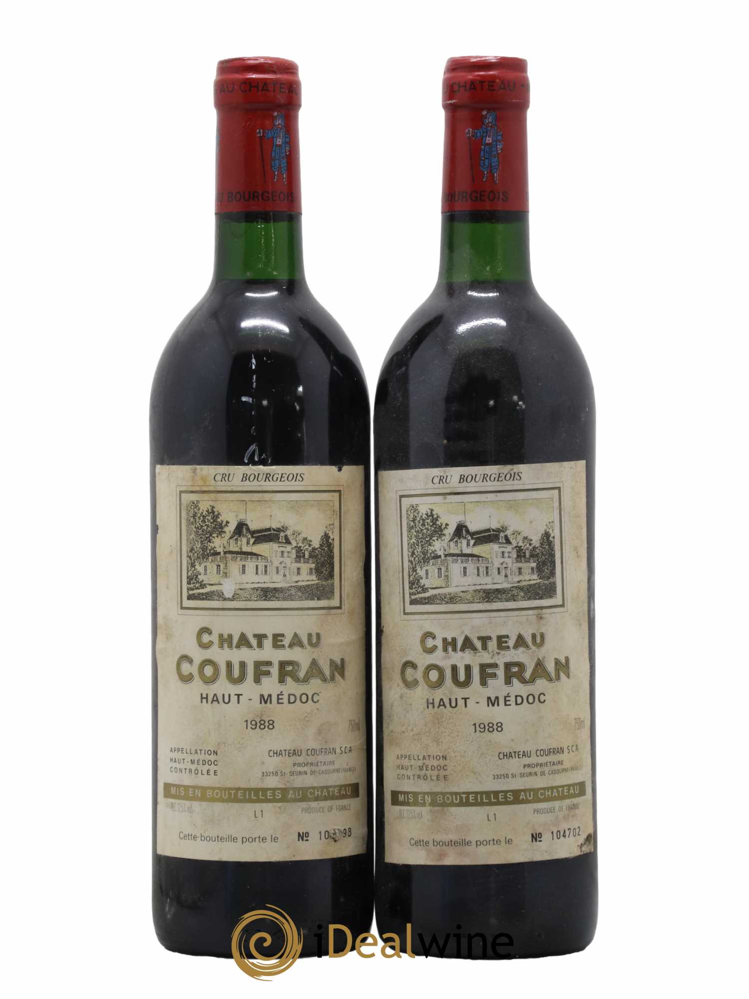 Château Coufran Cru Bourgeois 1988 - Lot de 2 bouteilles - 0