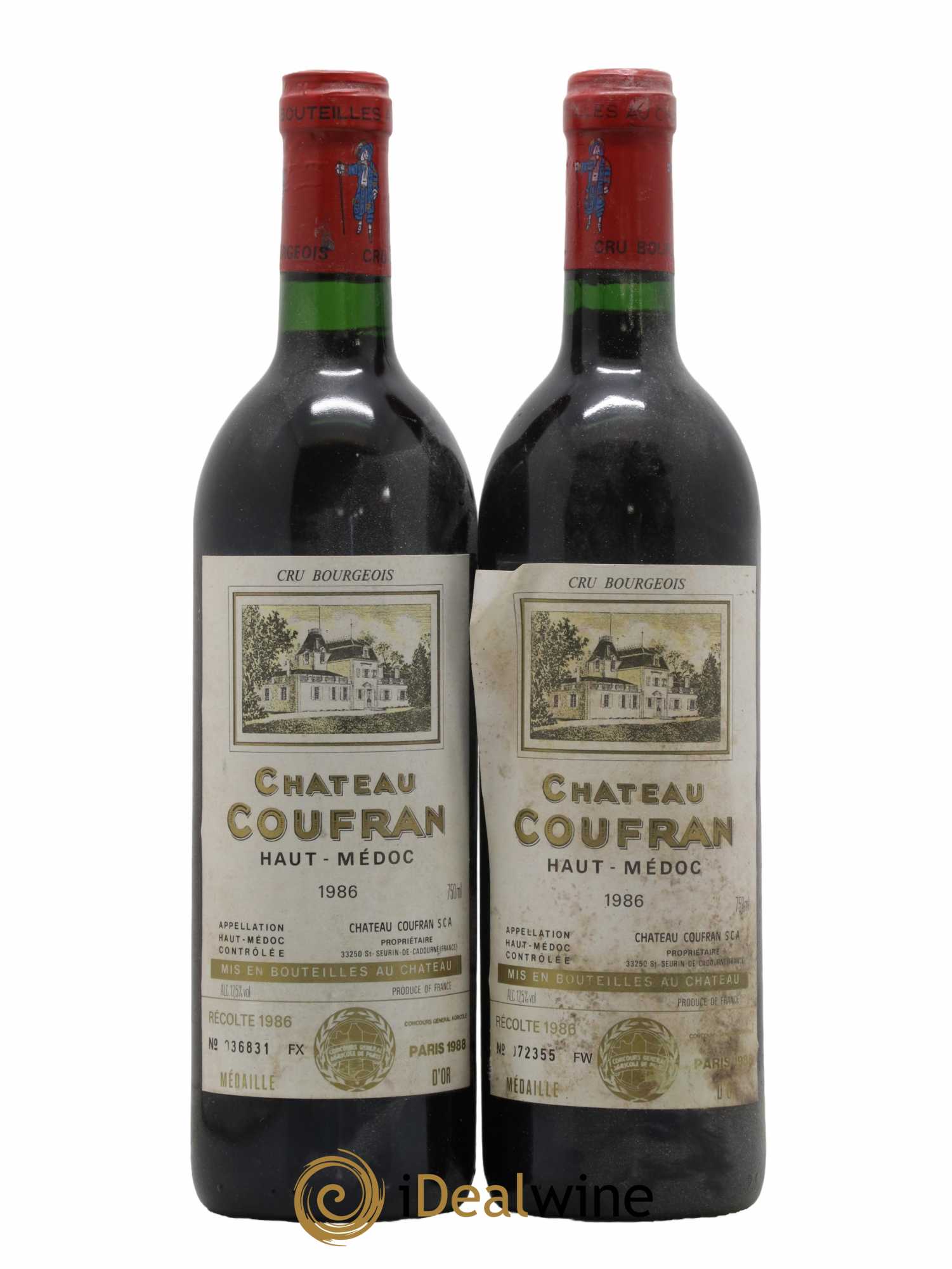 Château Coufran Cru Bourgeois 1986 - Lot de 2 bouteilles - 0
