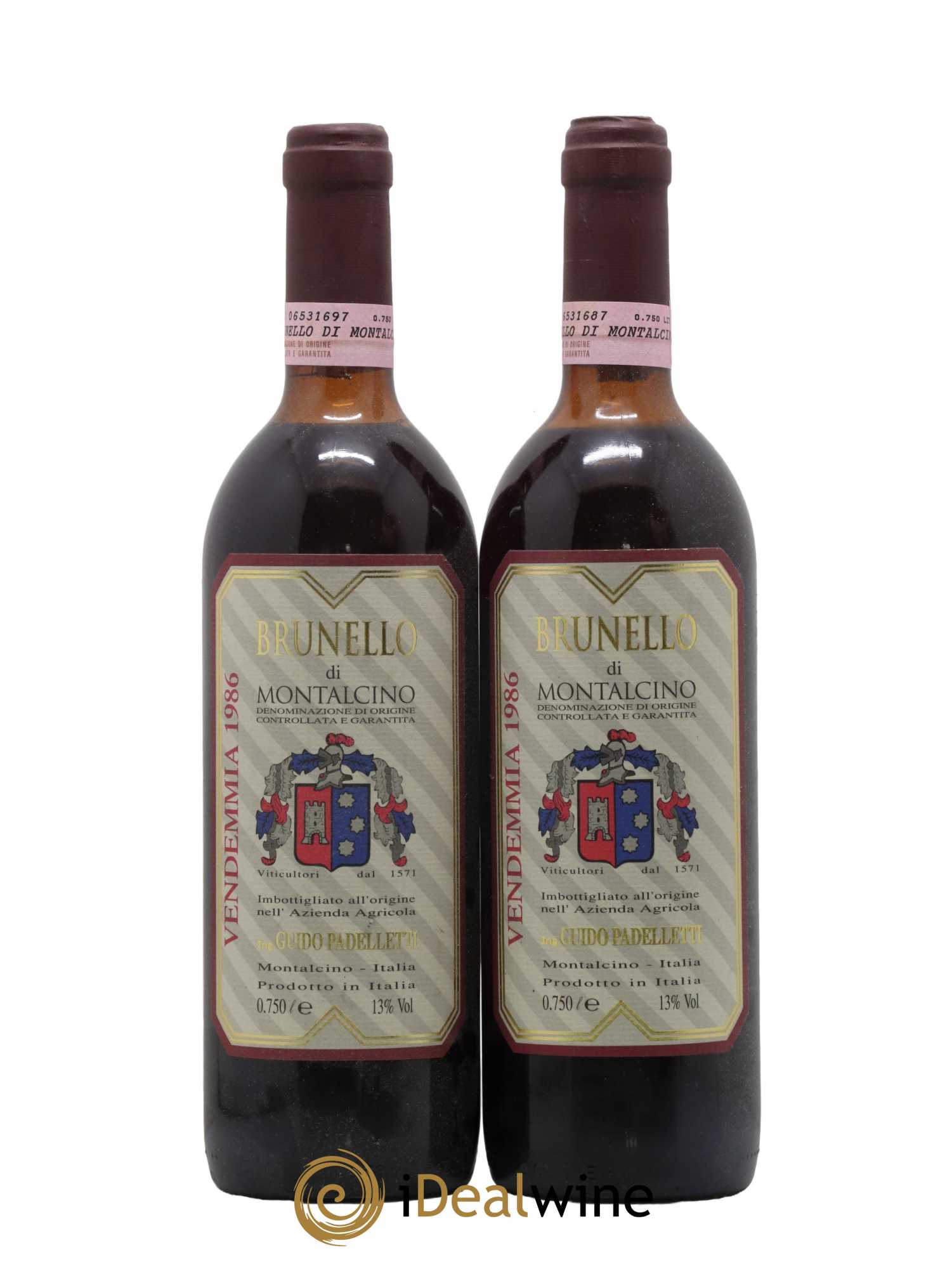 Brunello di Montalcino Padeletti 1986 - Lot de 2 bouteilles - 0