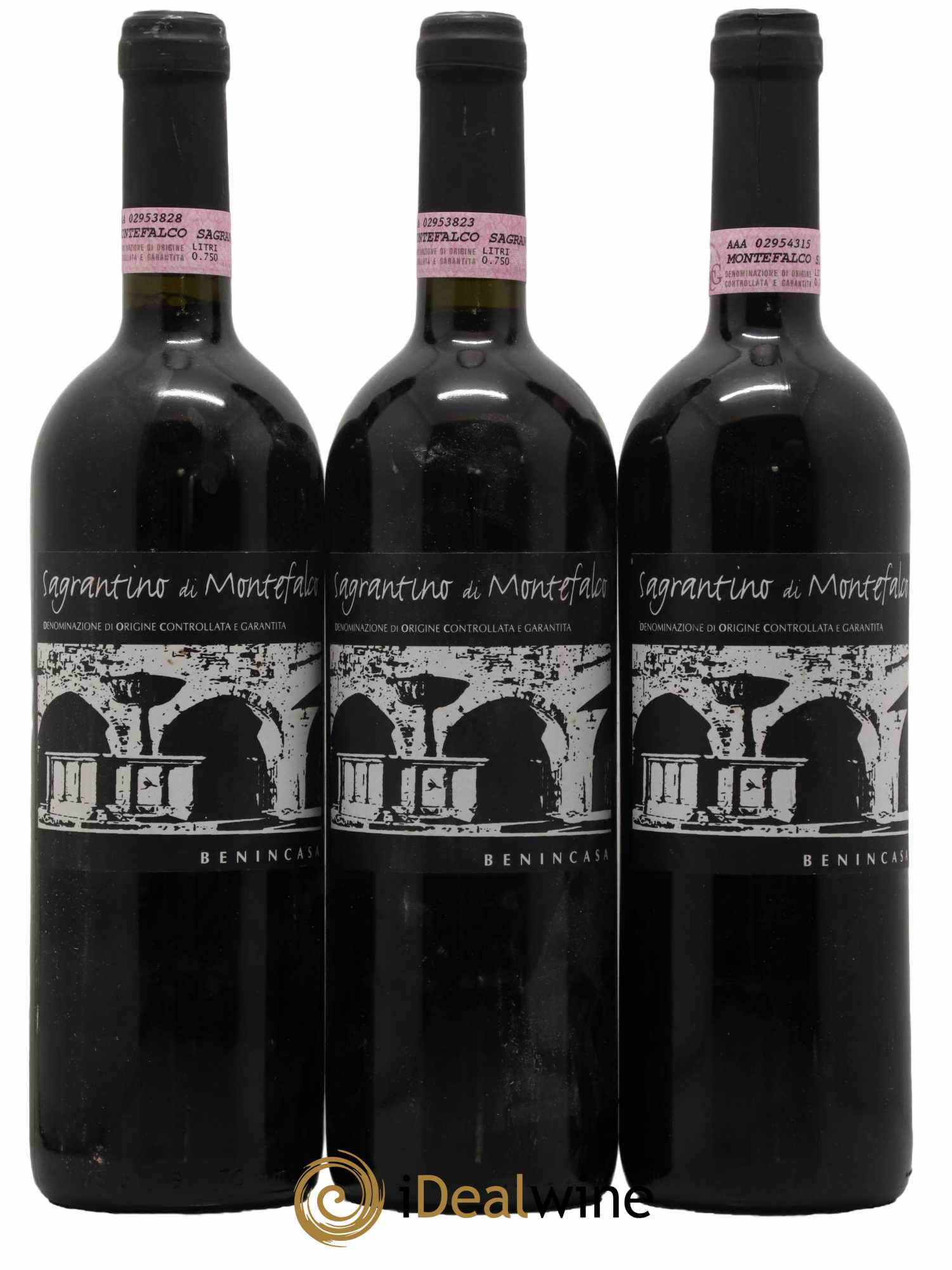 Italie Sagrantino di Montefalco Benincasa 2000 - Lot de 3 bouteilles - 0