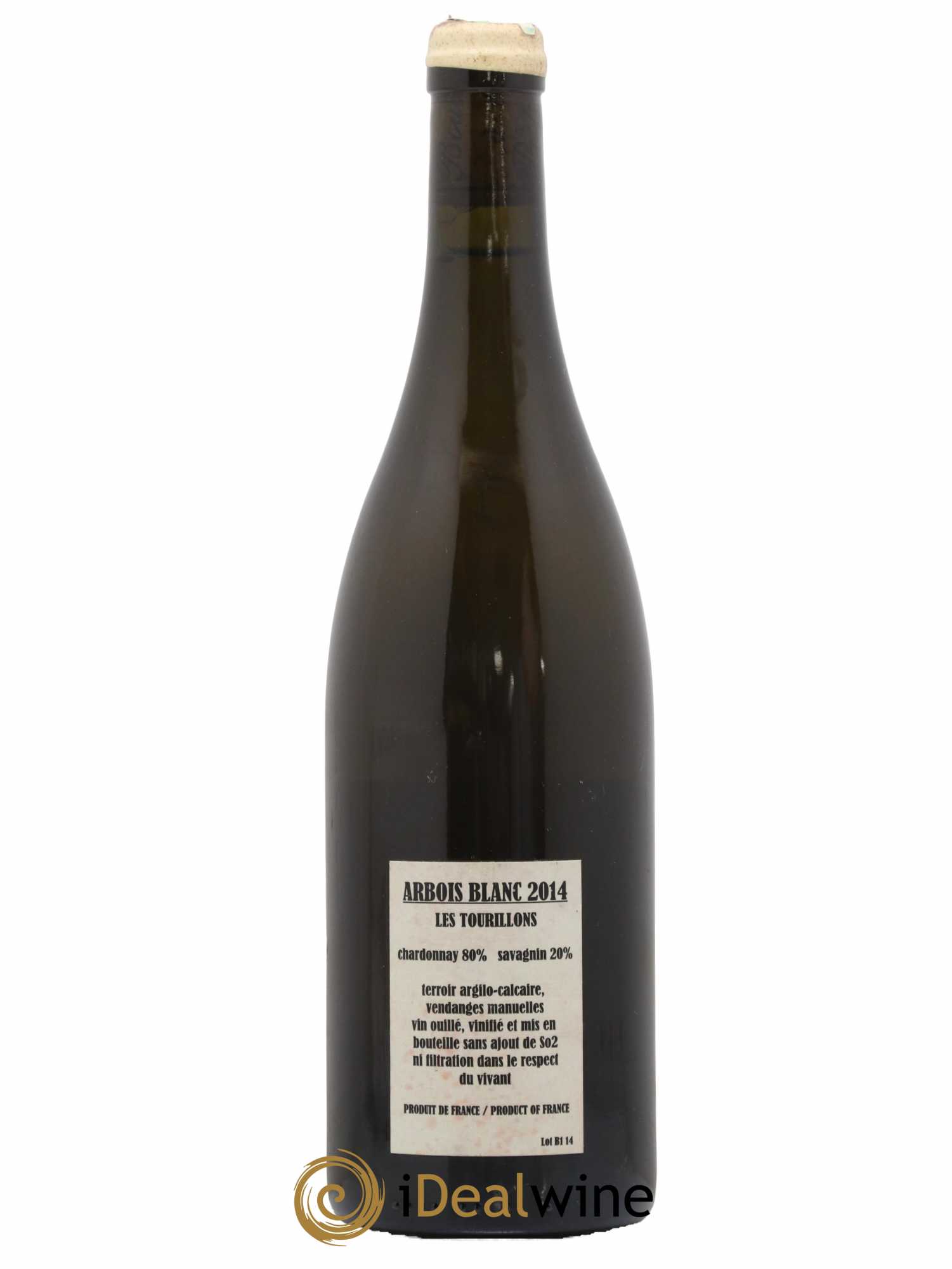 Arbois Chardonnay Savagnin Les Tourillons Adeline Houillon & Renaud Bruyère 2014 - Lot de 1 bouteille - 1