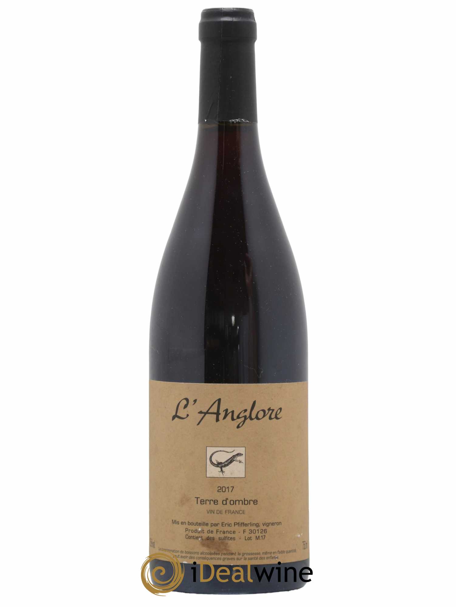 Vin de France Terre d'Ombre L'Anglore 2017 - Lot de 1 bouteille - 0