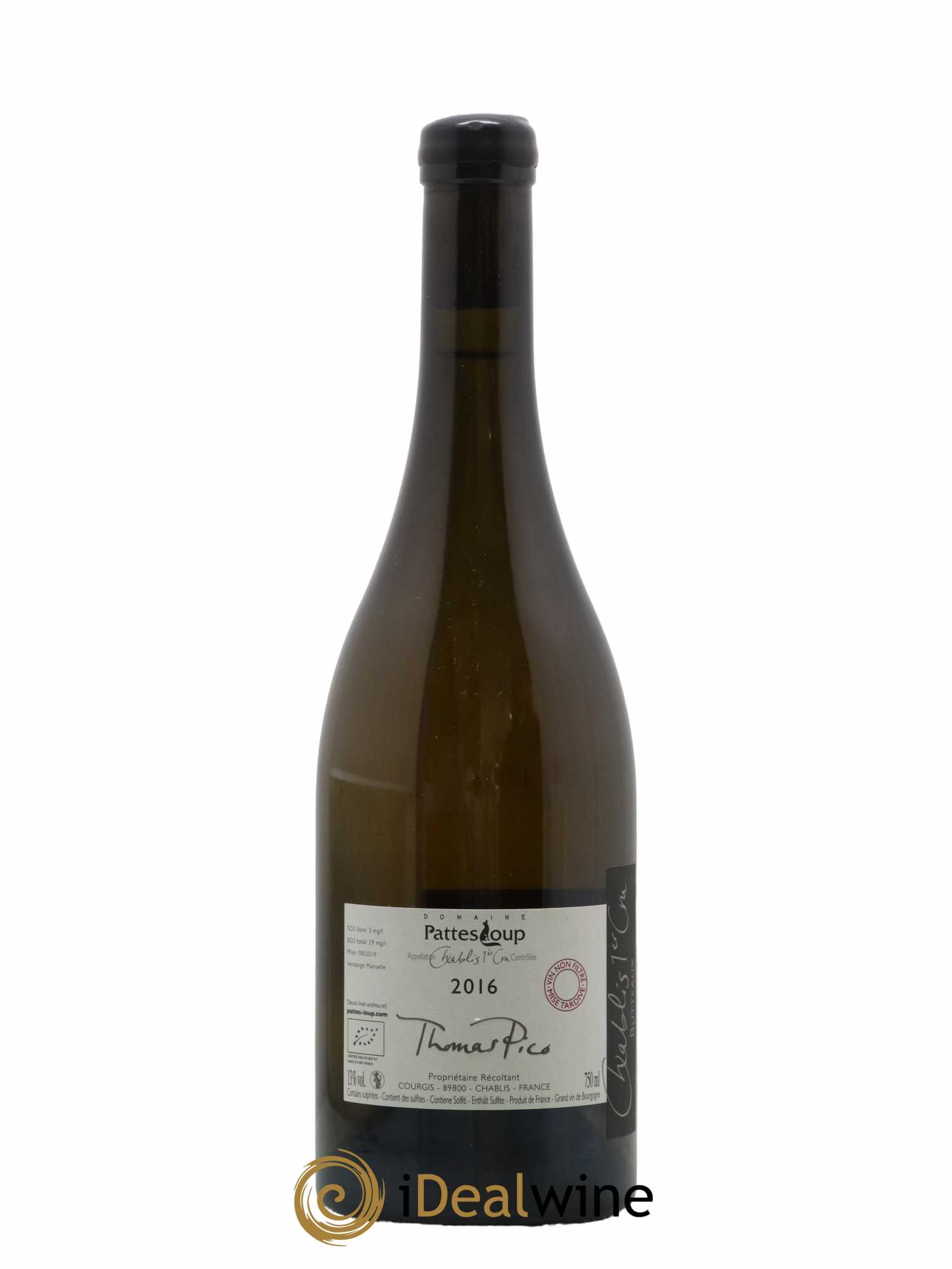 Chablis 1er Cru Butteaux Pattes Loup (Domaine) 2016 - Lot de 1 bouteille - 1