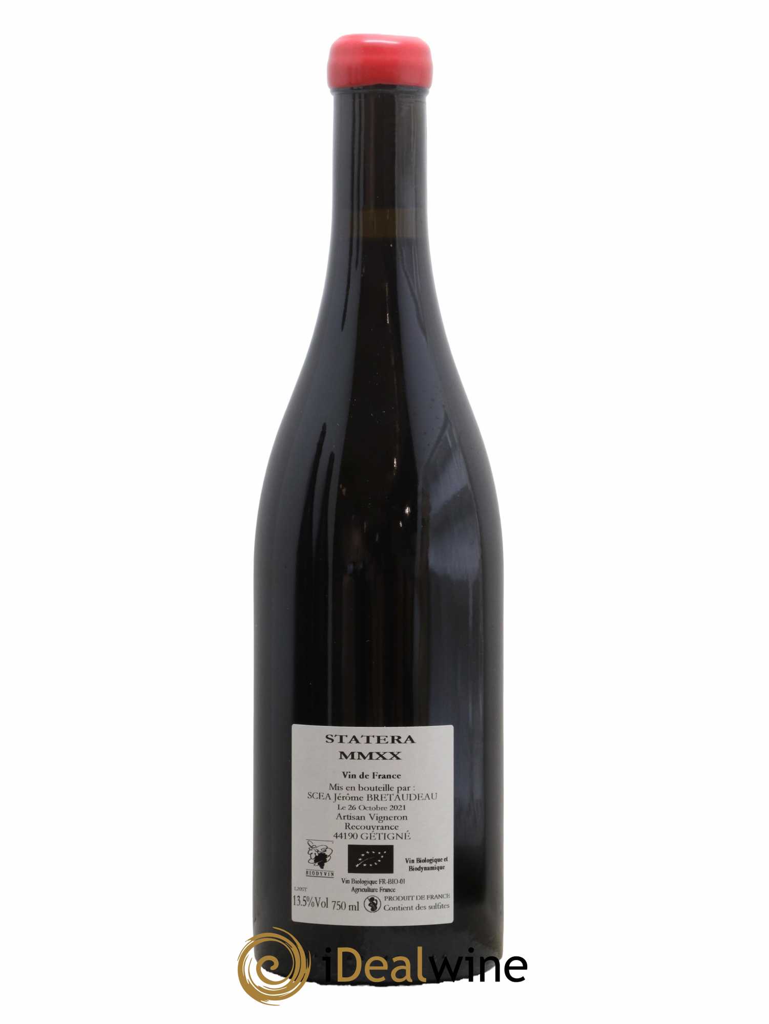 Vin de France Statera Jérôme Bretaudeau - Domaine de Bellevue 2020 - Lot de 1 bouteille - 1