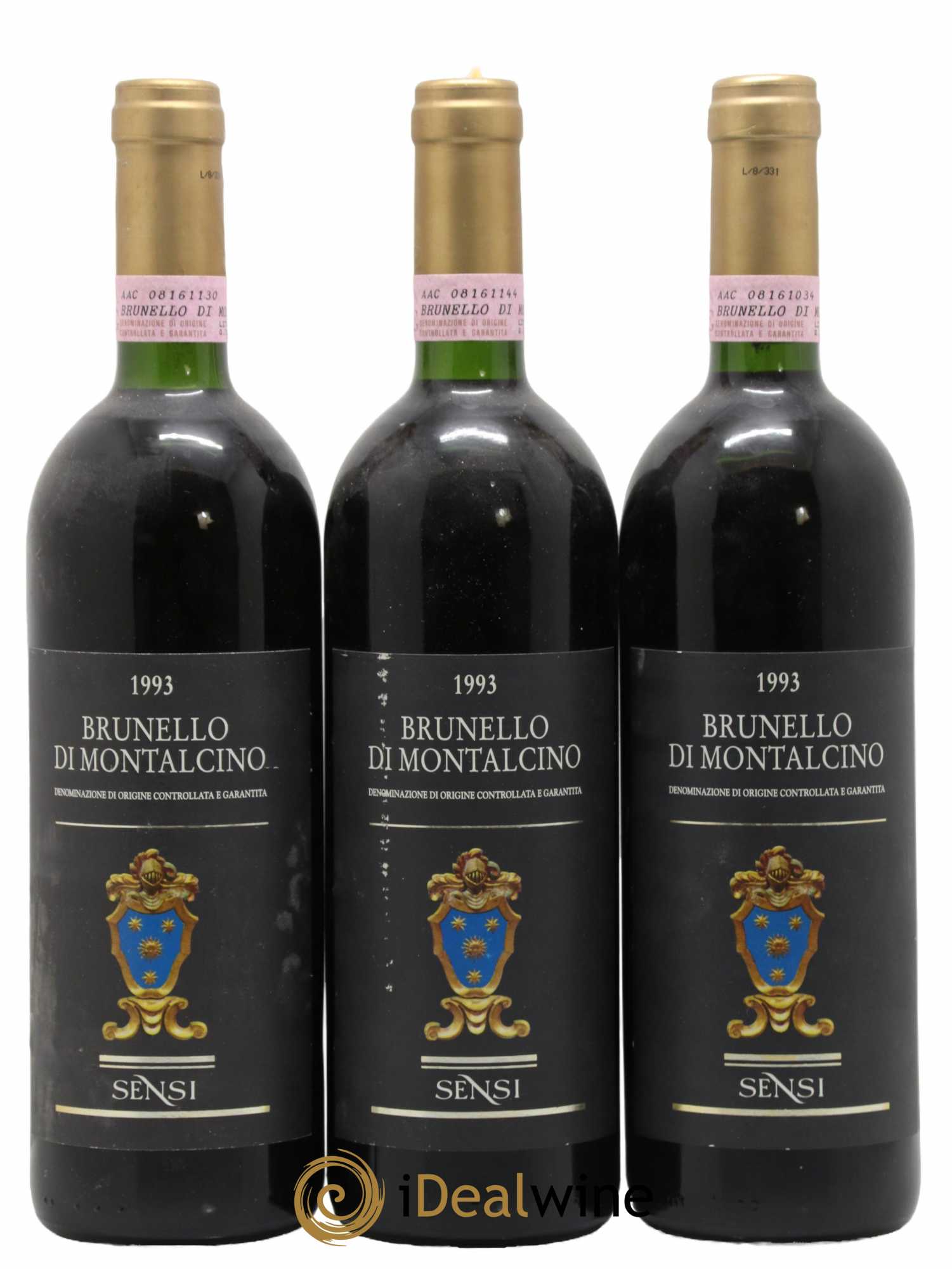 Brunello di Montalcino Sensi 1993 - Lot de 3 bouteilles - 0