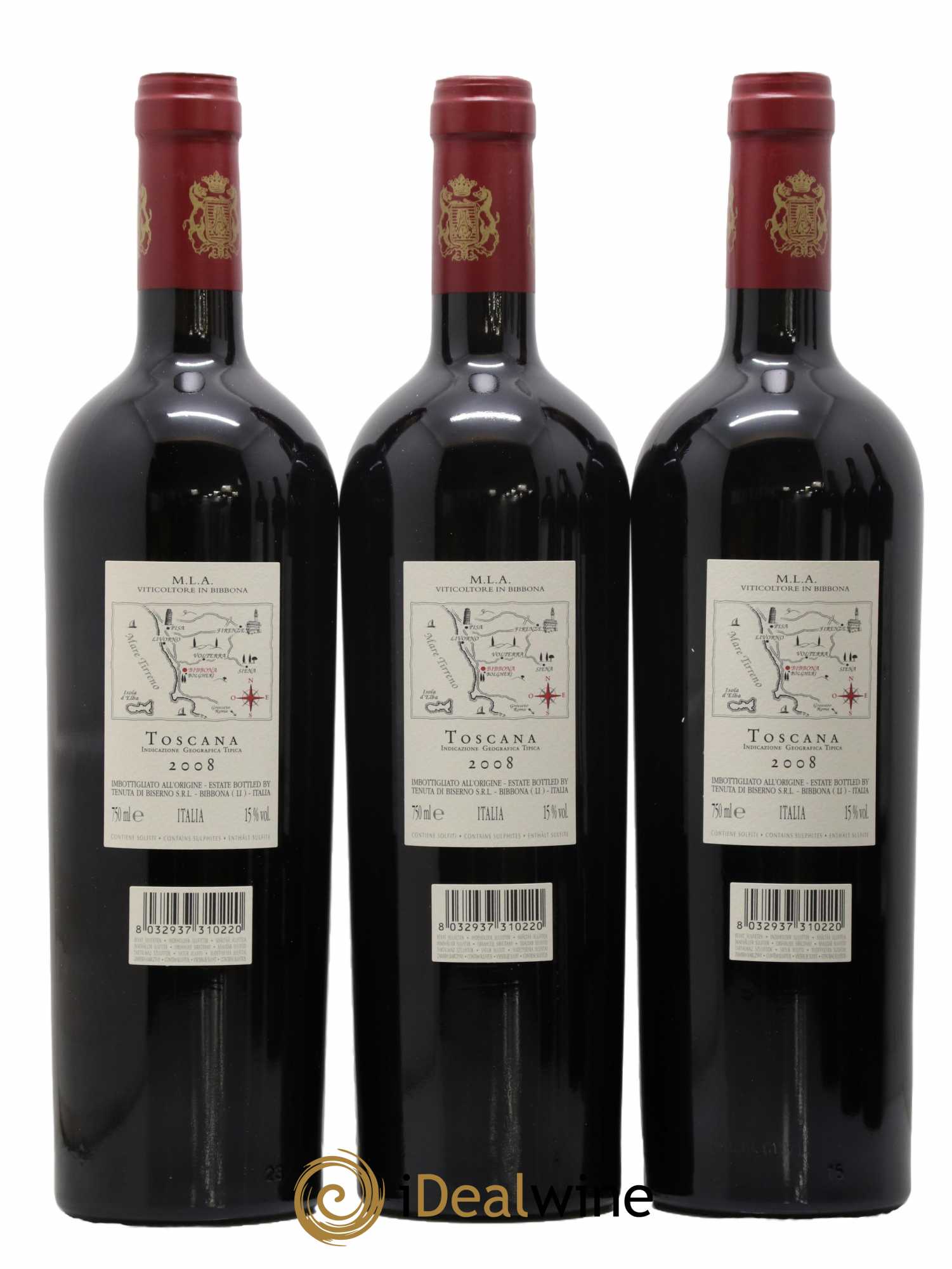 Toscana IGT Lodovico Tenuta di Biserno 2008 - Lot de 6 bouteilles - 4