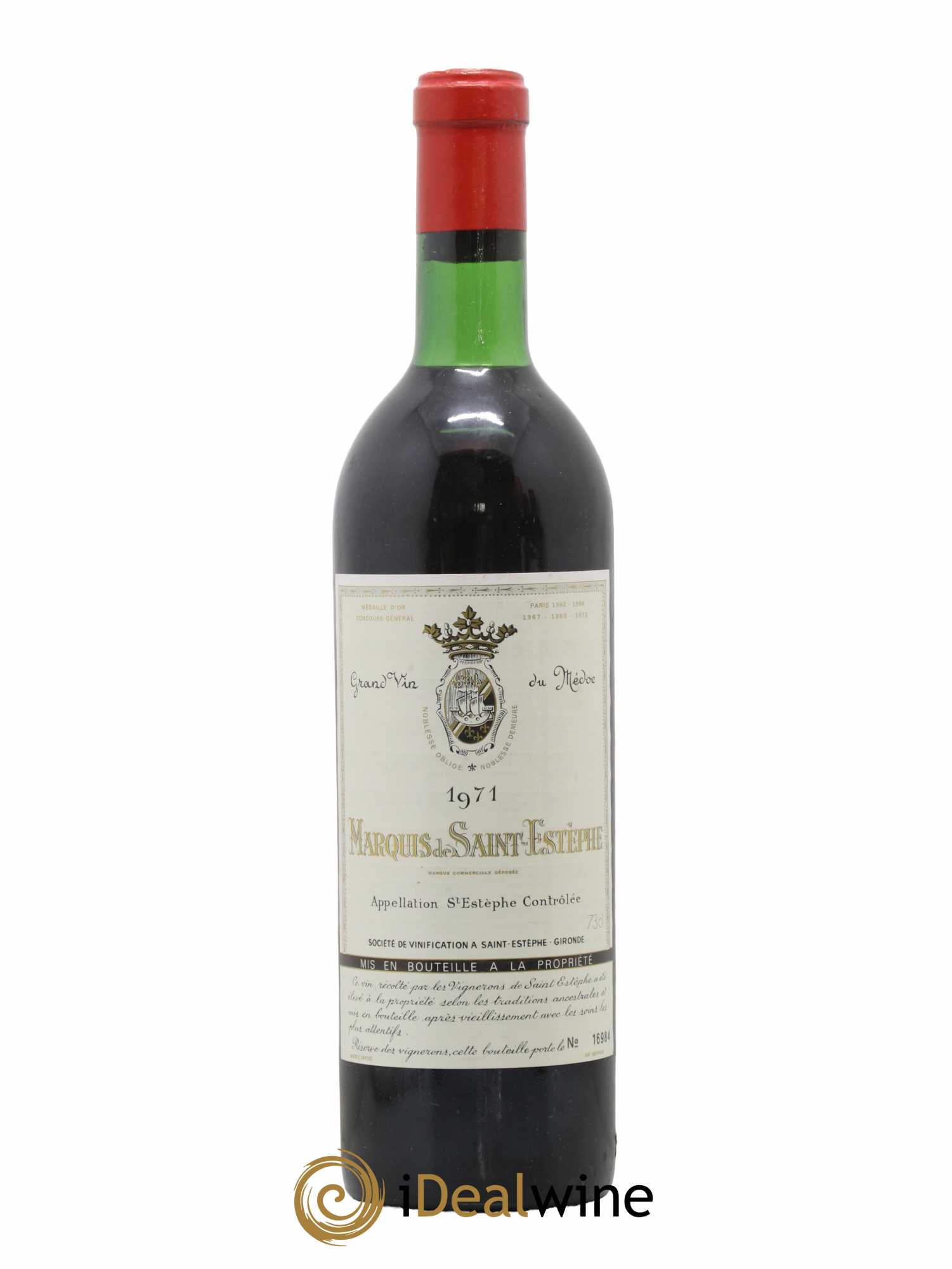Marquis de Saint Estèphe 1971 - Lot de 1 bouteille - 0