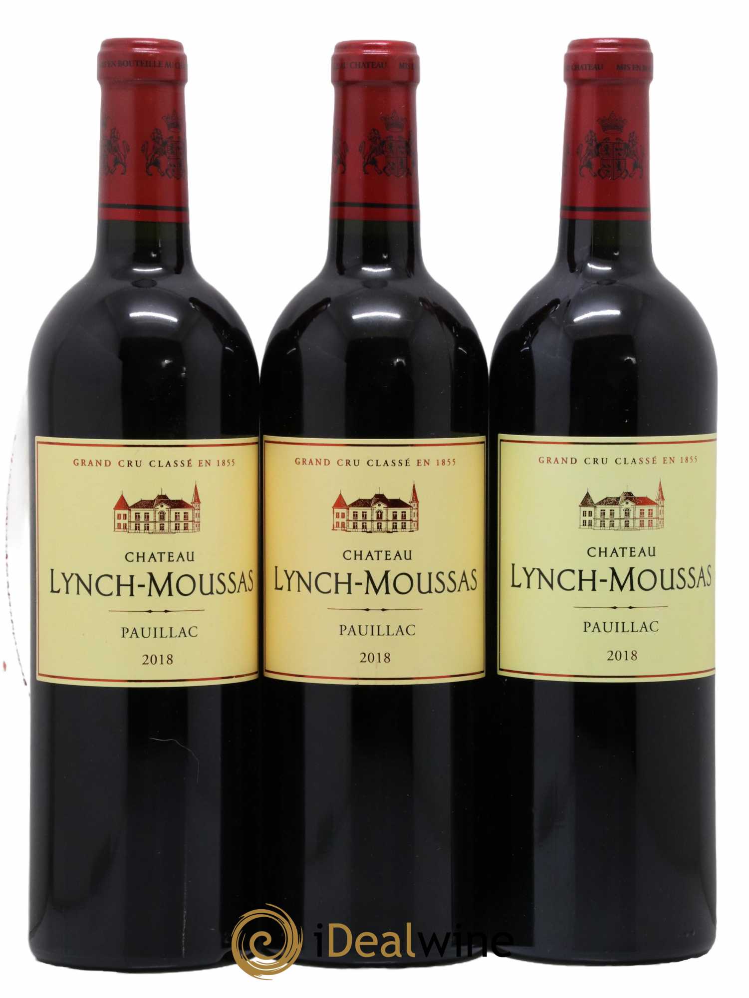Château Lynch Moussas 5ème Grand Cru Classé 2018 - Lot de 3 bouteilles - 0