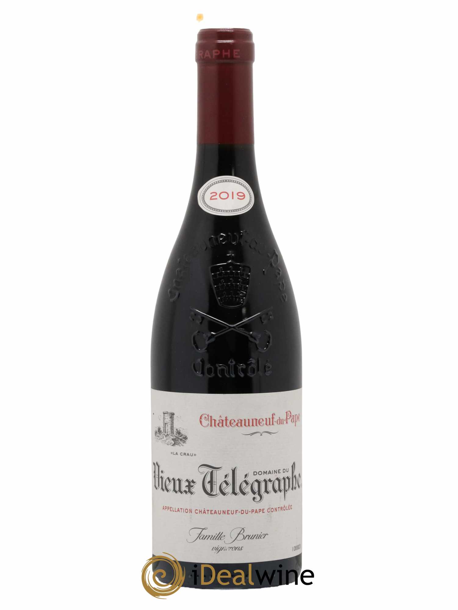 Châteauneuf-du-Pape Vieux Télégraphe (Domaine du) Vignobles Brunier 2019 - Lot de 1 bouteille - 0