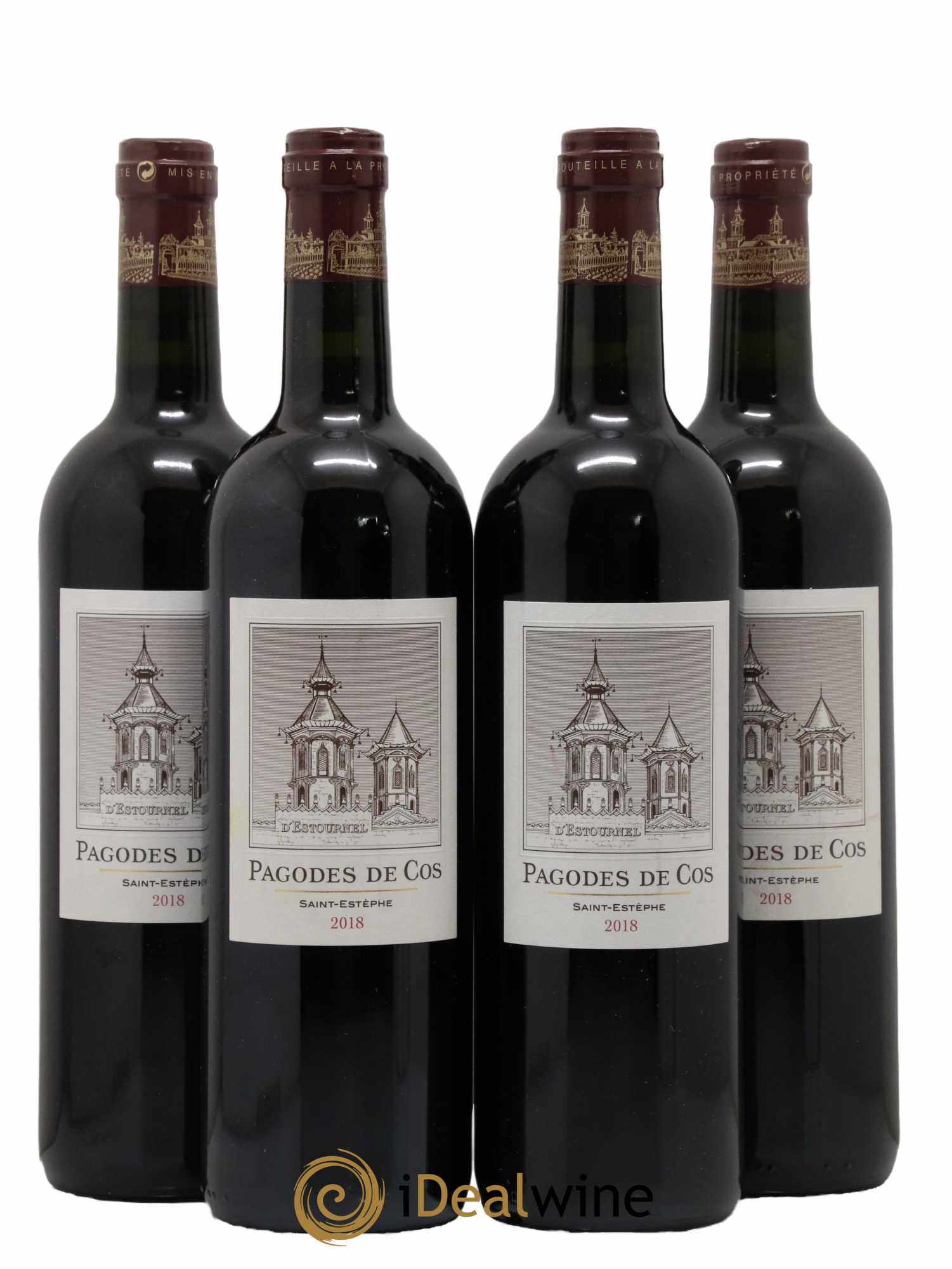 Les Pagodes de Cos Second Vin 2018 - Posten von 4 Flaschen - 0