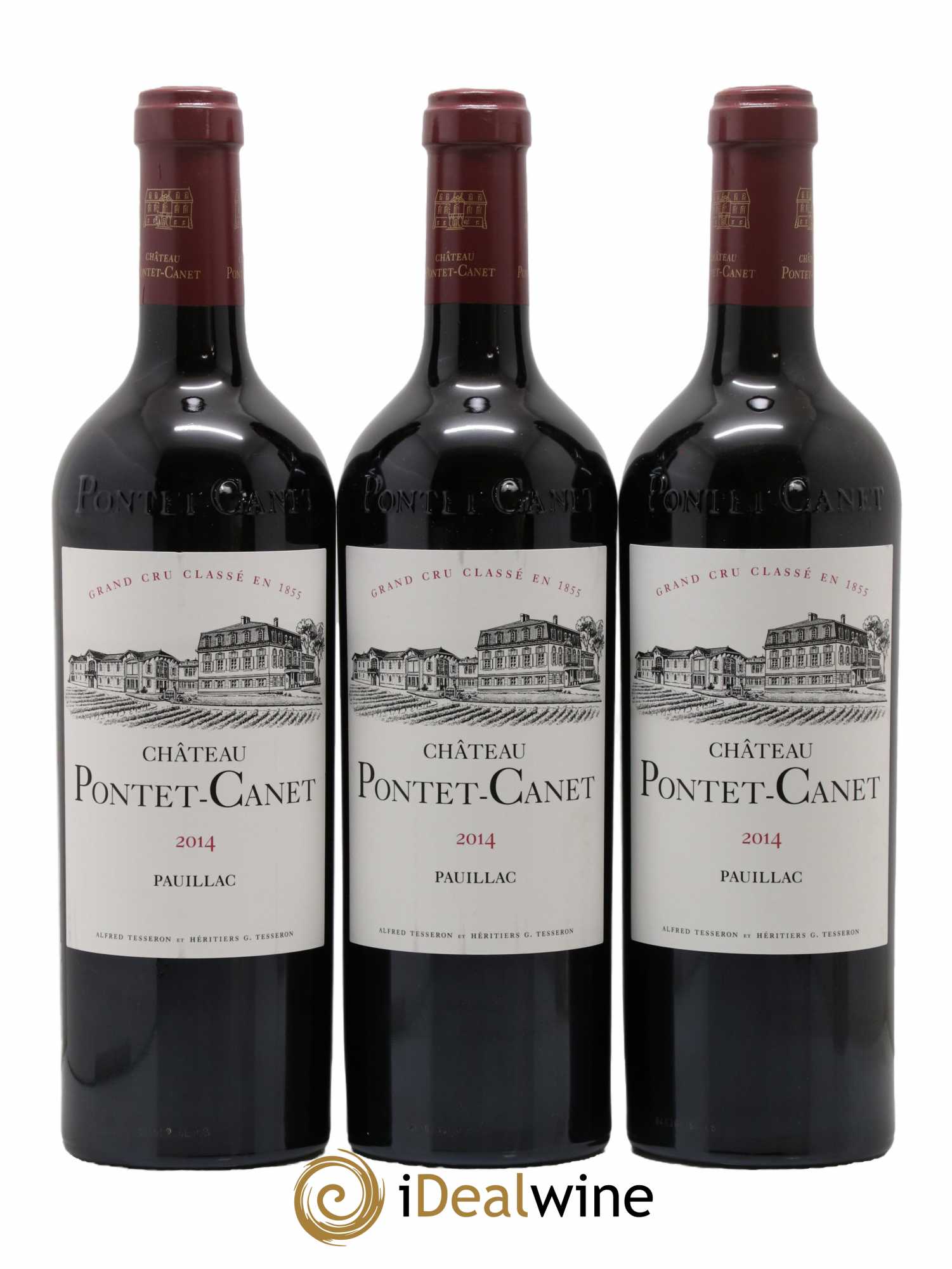 Château Pontet Canet 5ème Grand Cru Classé 2014 - Lot of 3 bottles - 0