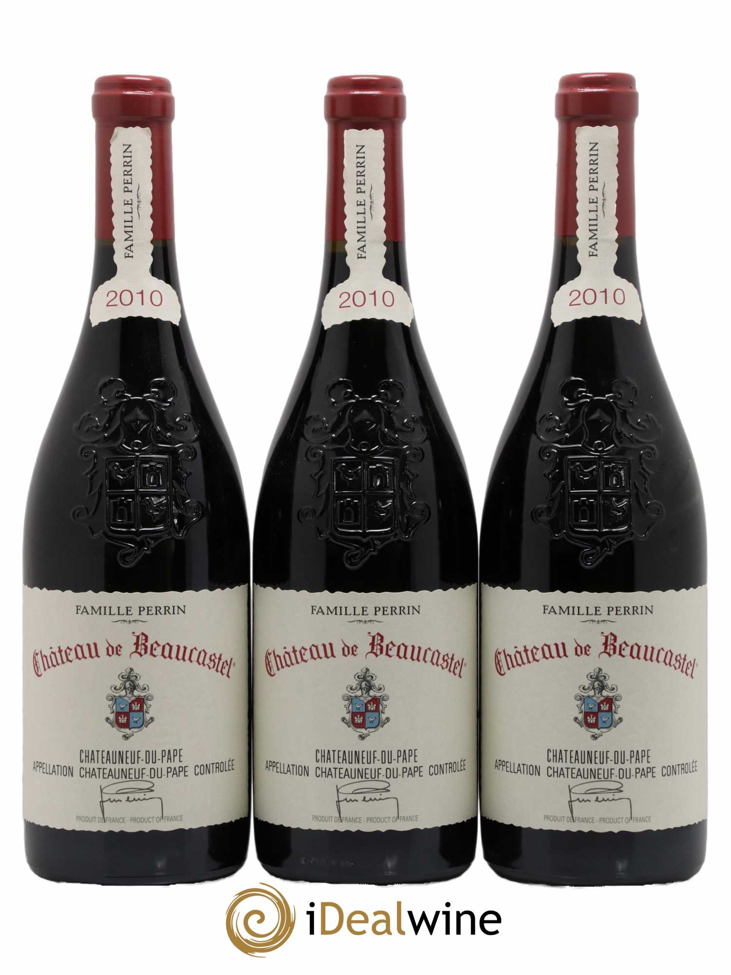 Châteauneuf-du-Pape Château de Beaucastel Famille Perrin 2010 - Lot de 3 bouteilles - 0
