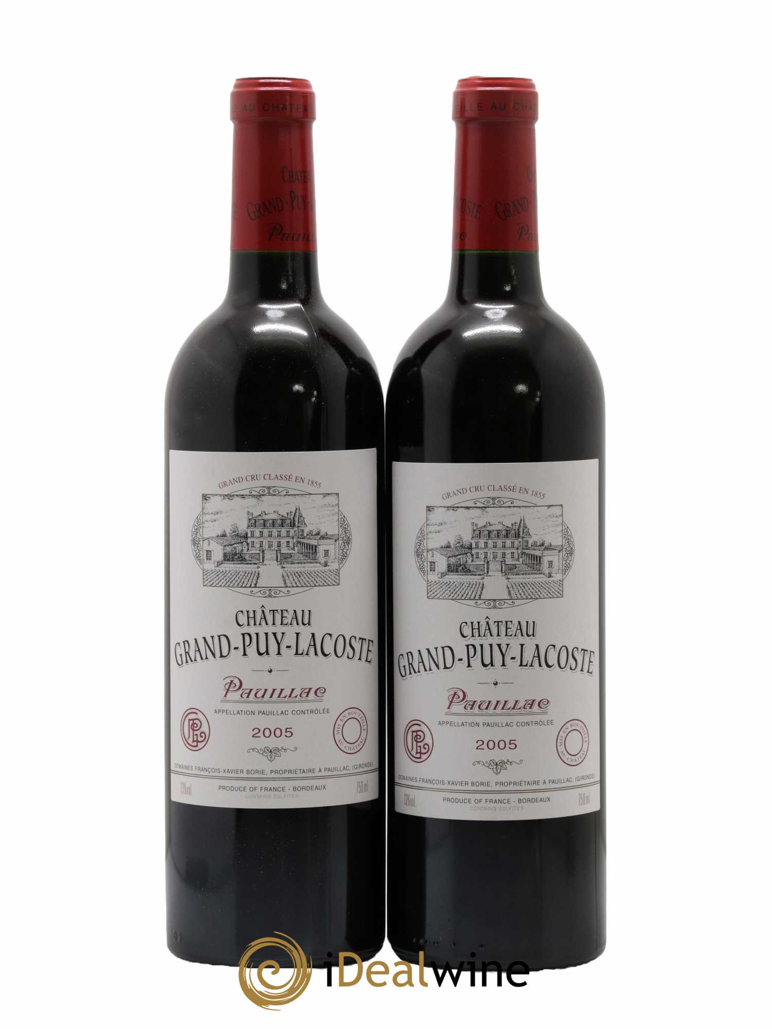 Château Grand Puy Lacoste 5ème Grand Cru Classé 2005 - Lot of 2 bottles - 0