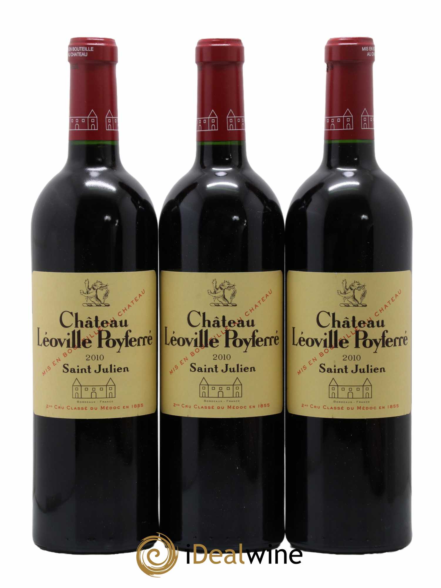 Château Léoville Poyferré 2ème Grand Cru Classé 2010 - Lot de 3 bouteilles - 0