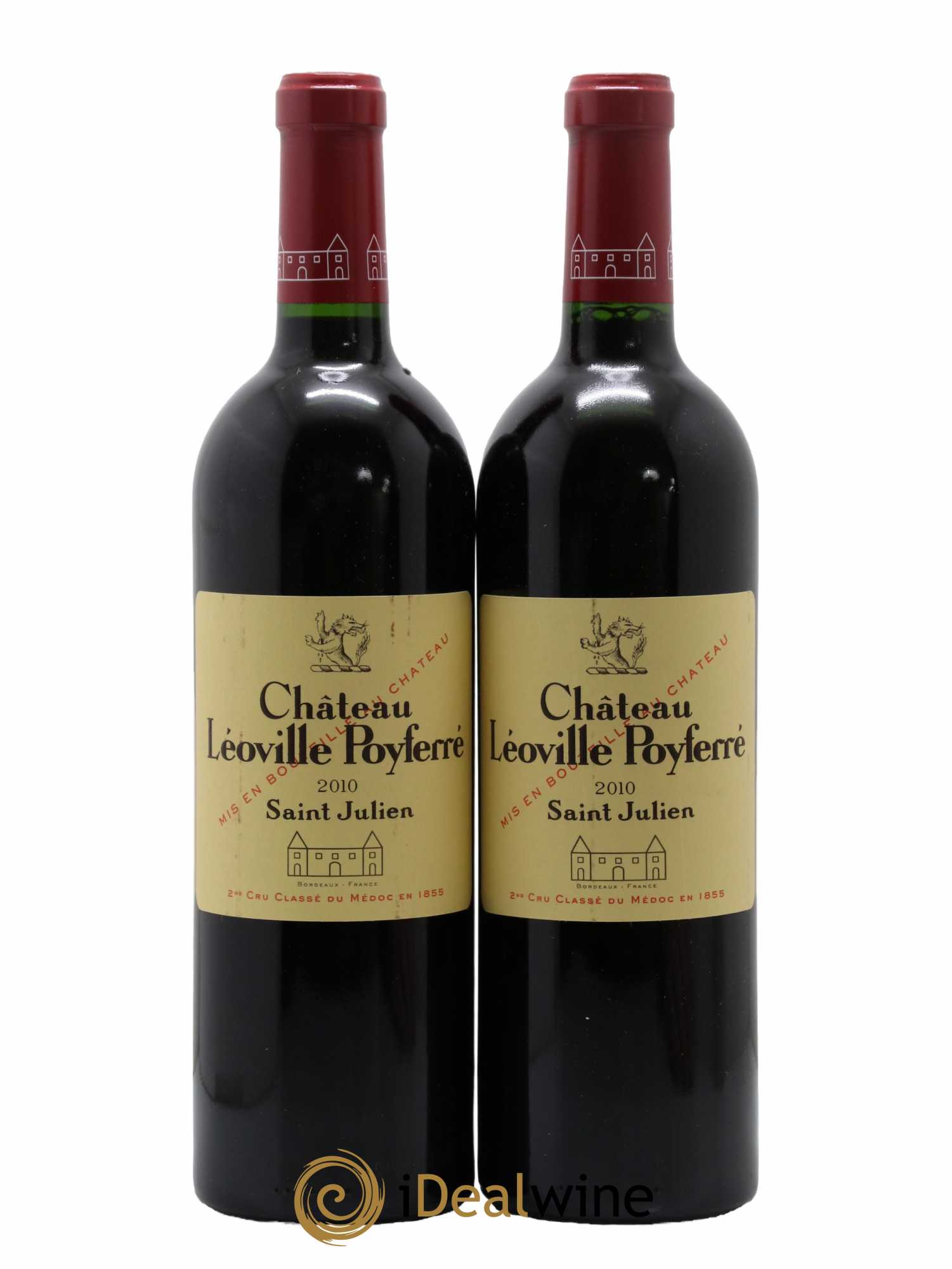 Château Léoville Poyferré 2ème Grand Cru Classé 2010 - Lot de 2 bouteilles - 0